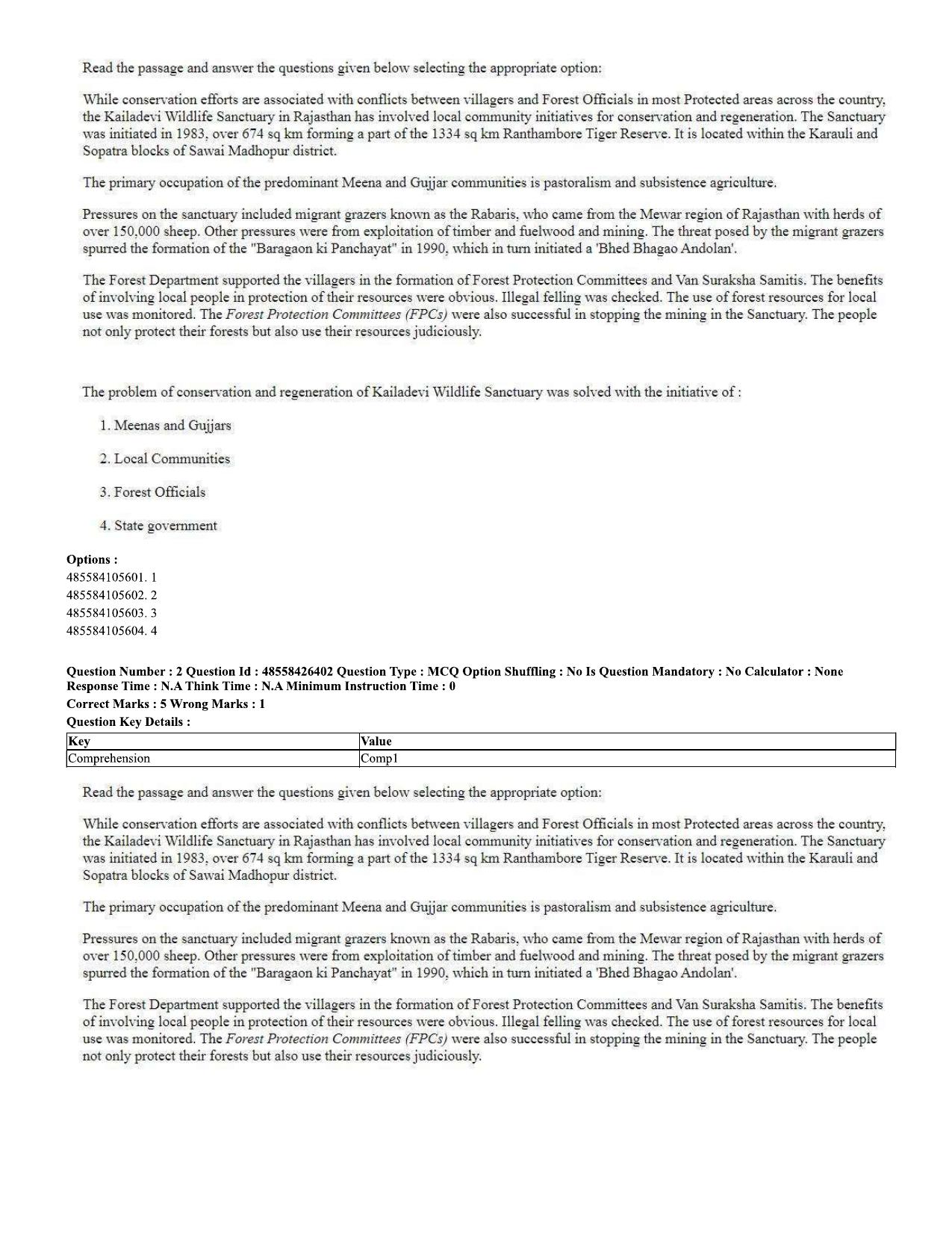 CUET 2023 Domestic Shift 2 Question Paper - 10 June 2023 - Page 2
