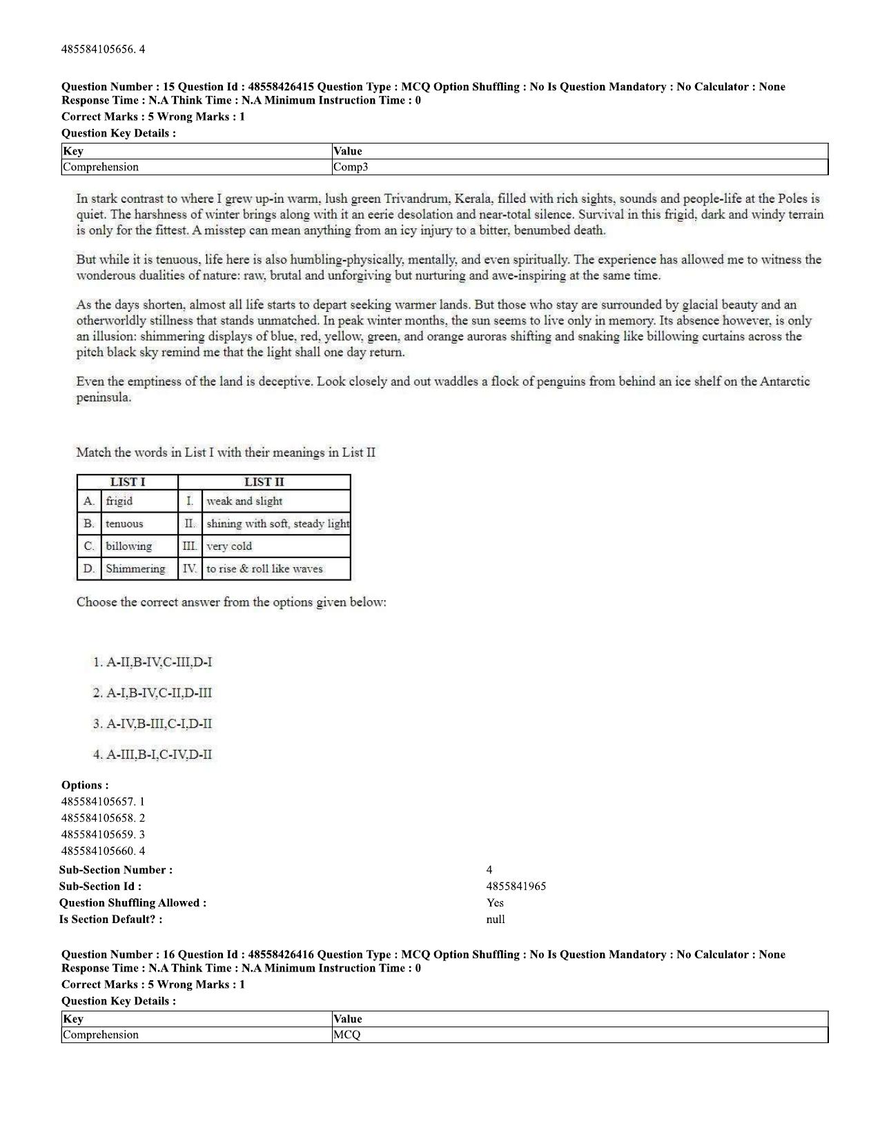 CUET 2023 Domestic Shift 2 Question Paper - 10 June 2023 - Page 12