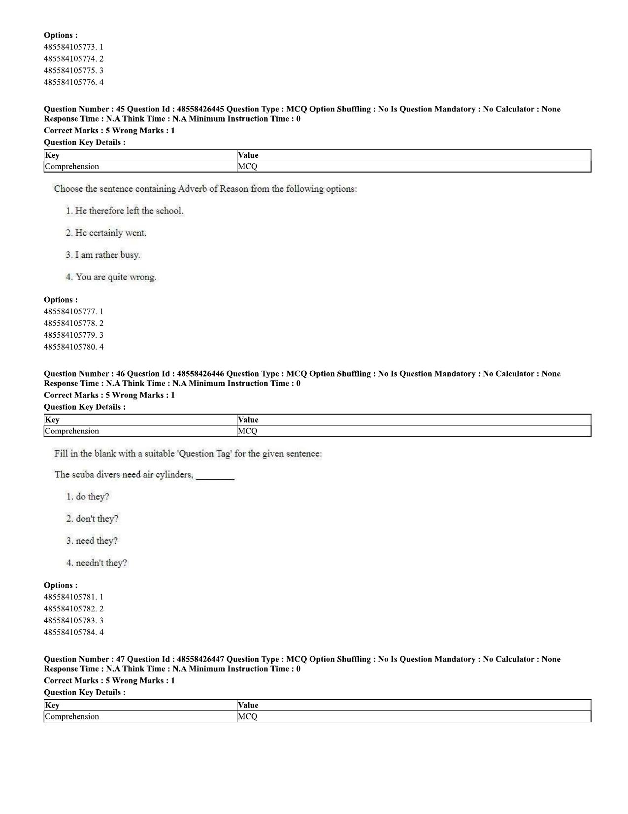 CUET 2023 Domestic Shift 2 Question Paper - 10 June 2023 - Page 25