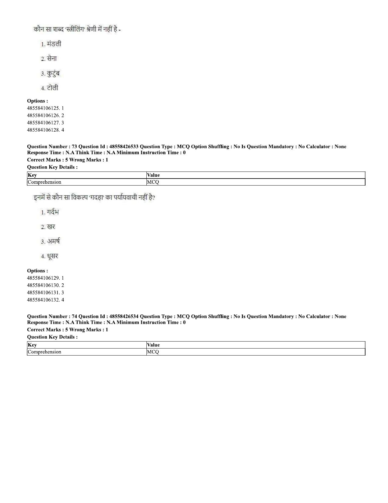 CUET 2023 Domestic Shift 2 Question Paper - 10 June 2023 - Page 41