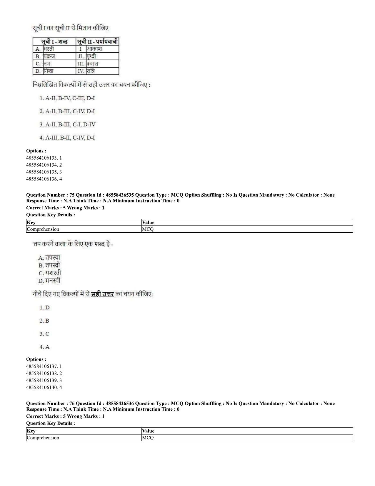 CUET 2023 Domestic Shift 2 Question Paper - 10 June 2023 - Page 42