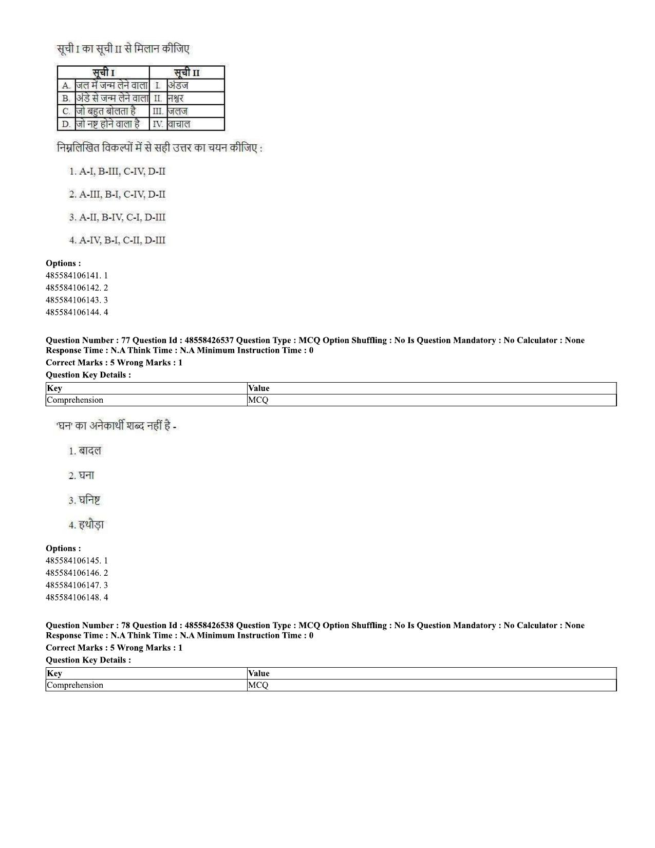 CUET 2023 Domestic Shift 2 Question Paper - 10 June 2023 - Page 43