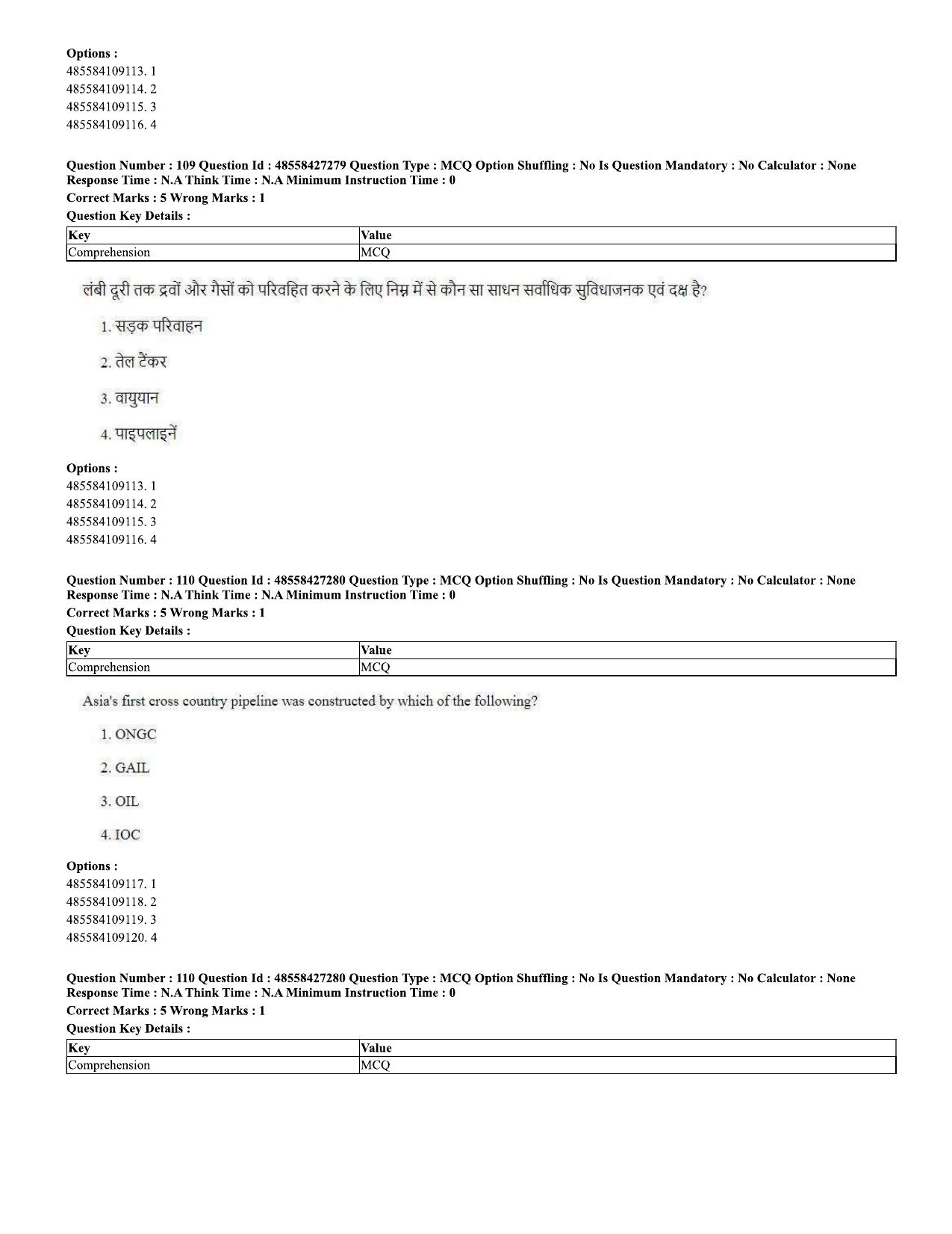 CUET 2023 Domestic Shift 2 Question Paper - 10 June 2023 - Page 61