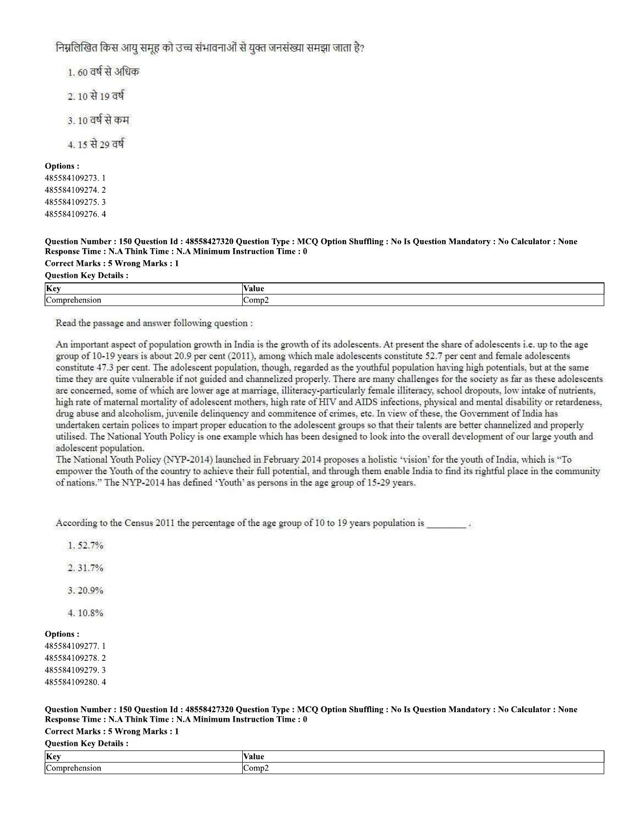 CUET 2023 Domestic Shift 2 Question Paper - 10 June 2023 - Page 100