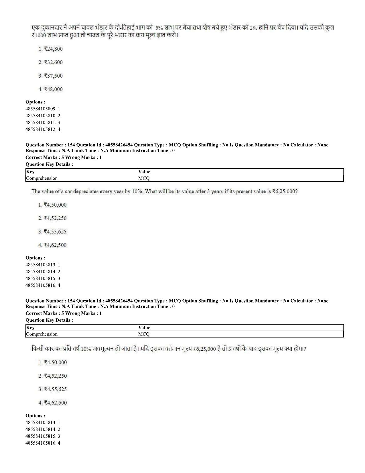 CUET 2023 Domestic Shift 2 Question Paper - 10 June 2023 - Page 104
