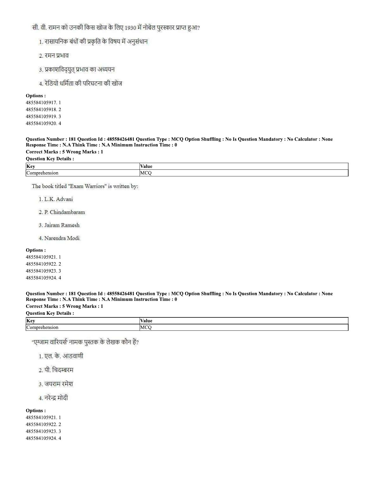 CUET 2023 Domestic Shift 2 Question Paper - 10 June 2023 - Page 126