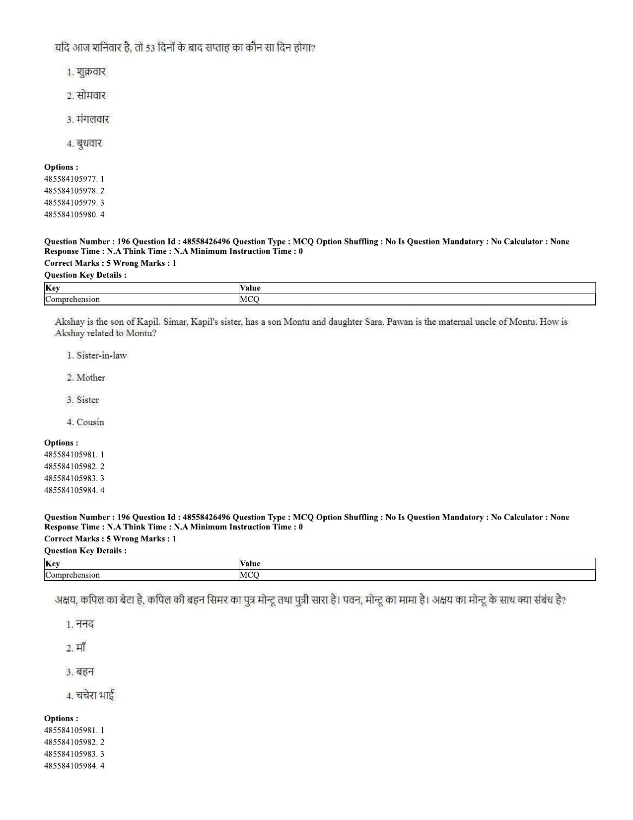 CUET 2023 Domestic Shift 2 Question Paper - 10 June 2023 - Page 138