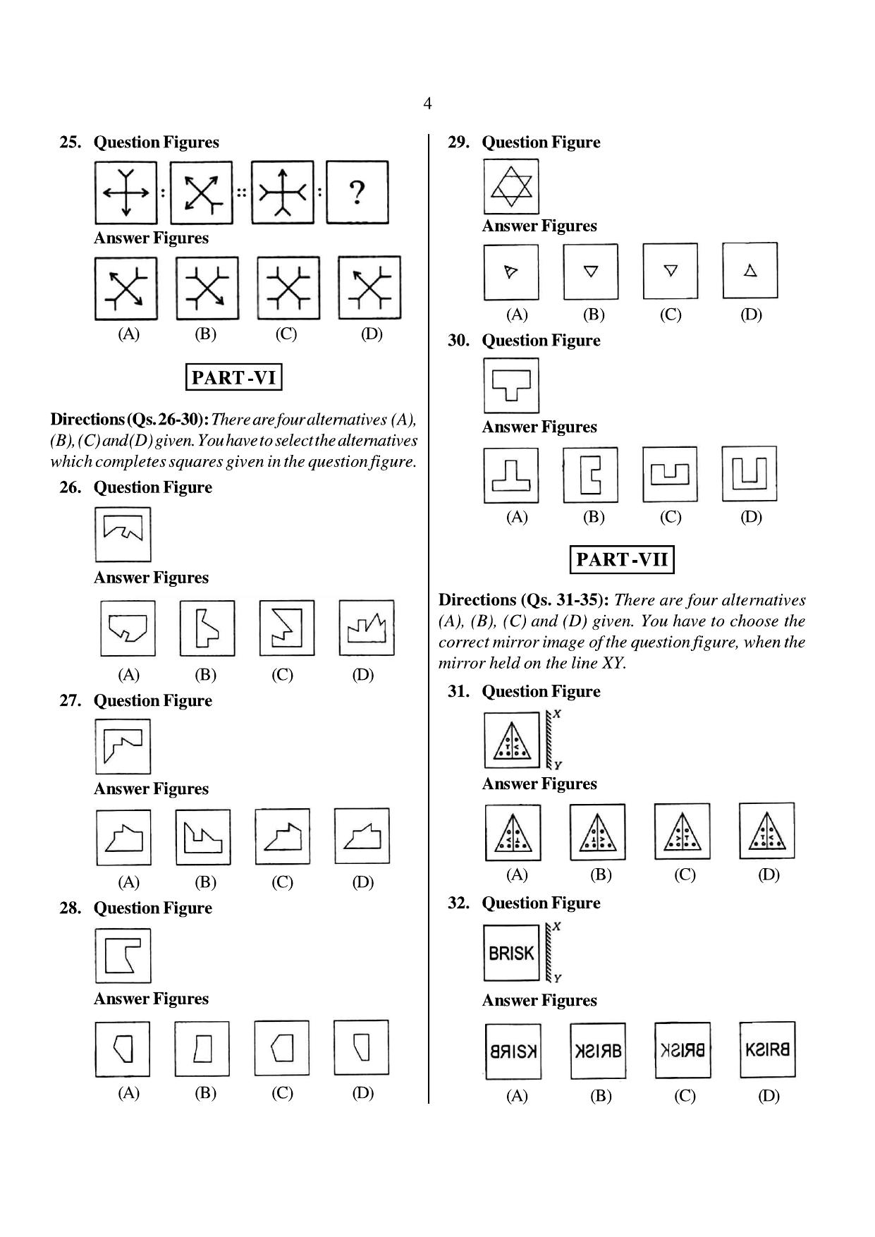 JNVST Class 6 2015 Question Paper with Solutions - Page 4