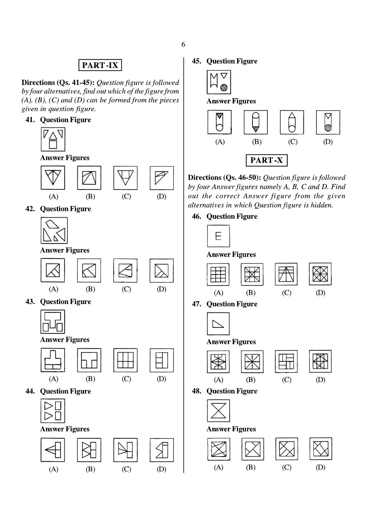 JNVST Class 6 2015 Question Paper with Solutions - Page 6