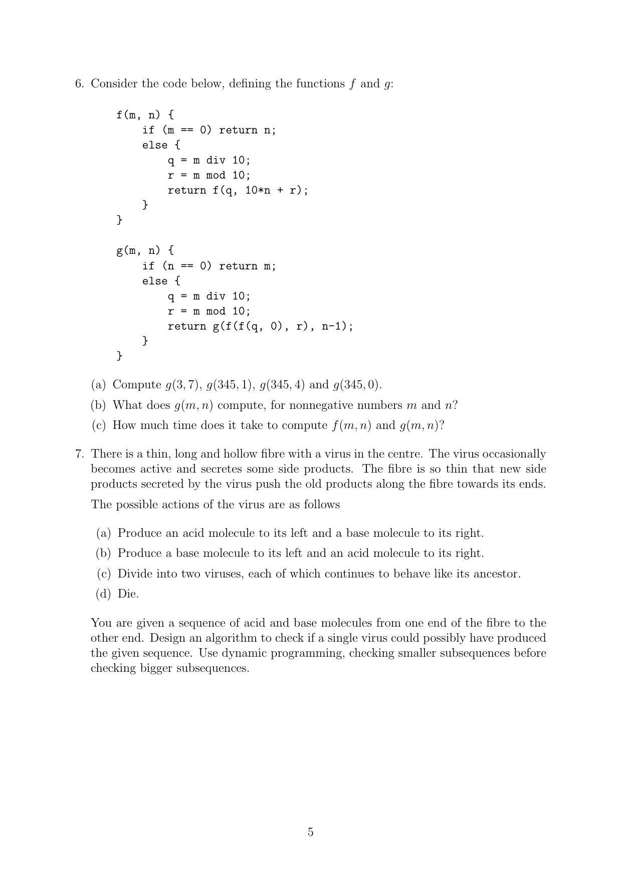 CMI Entrance Exam 2015 Question Paper MSc/PhD Computer Science - Page 5