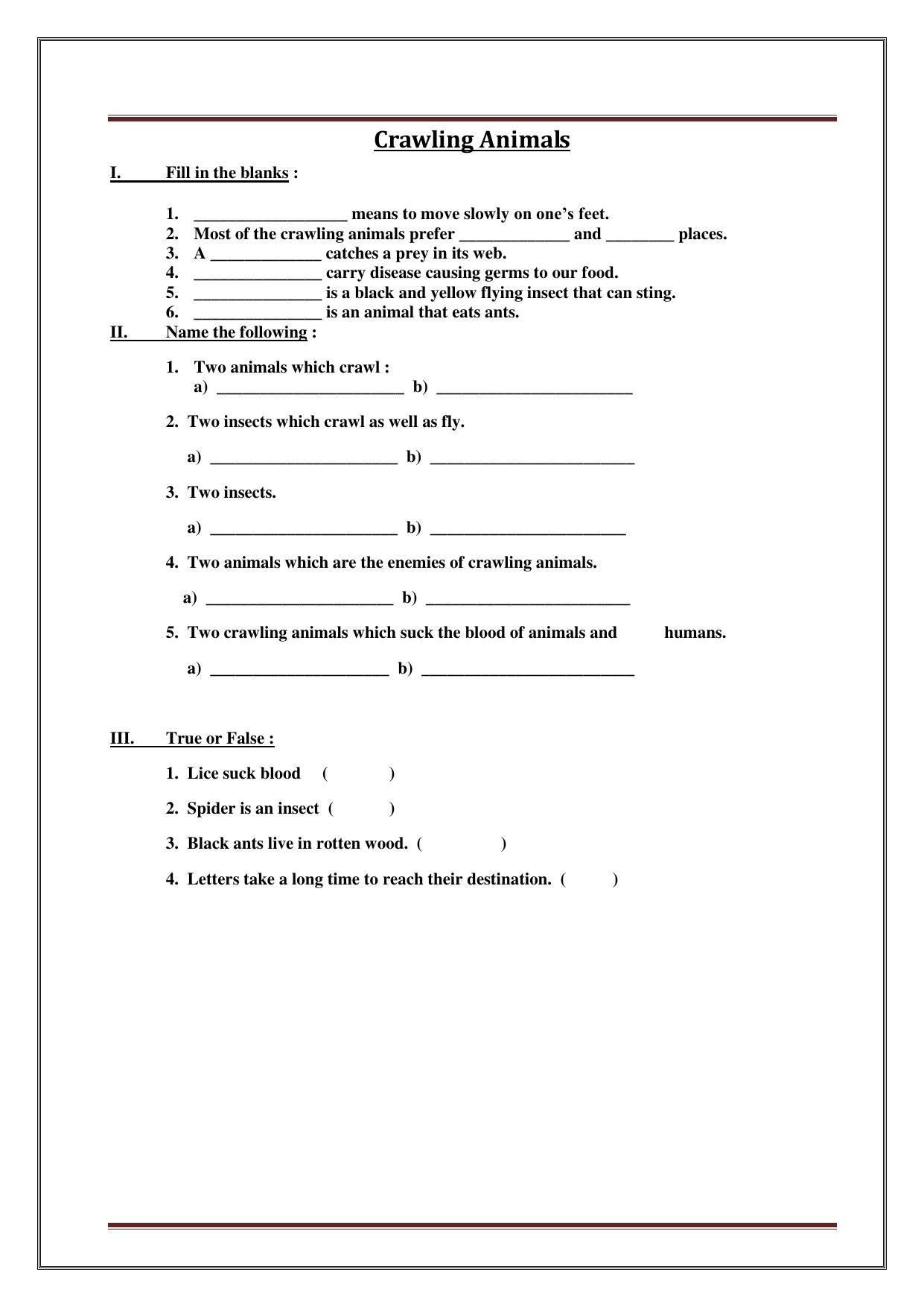 Worksheet for Class 3 Social Science Assignment 10 - Page 13