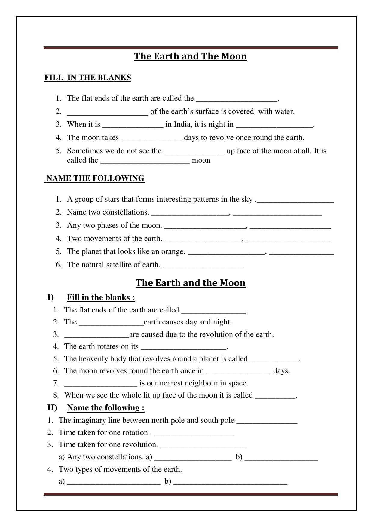 Worksheet for Class 3 Social Science Assignment 10 - Page 20