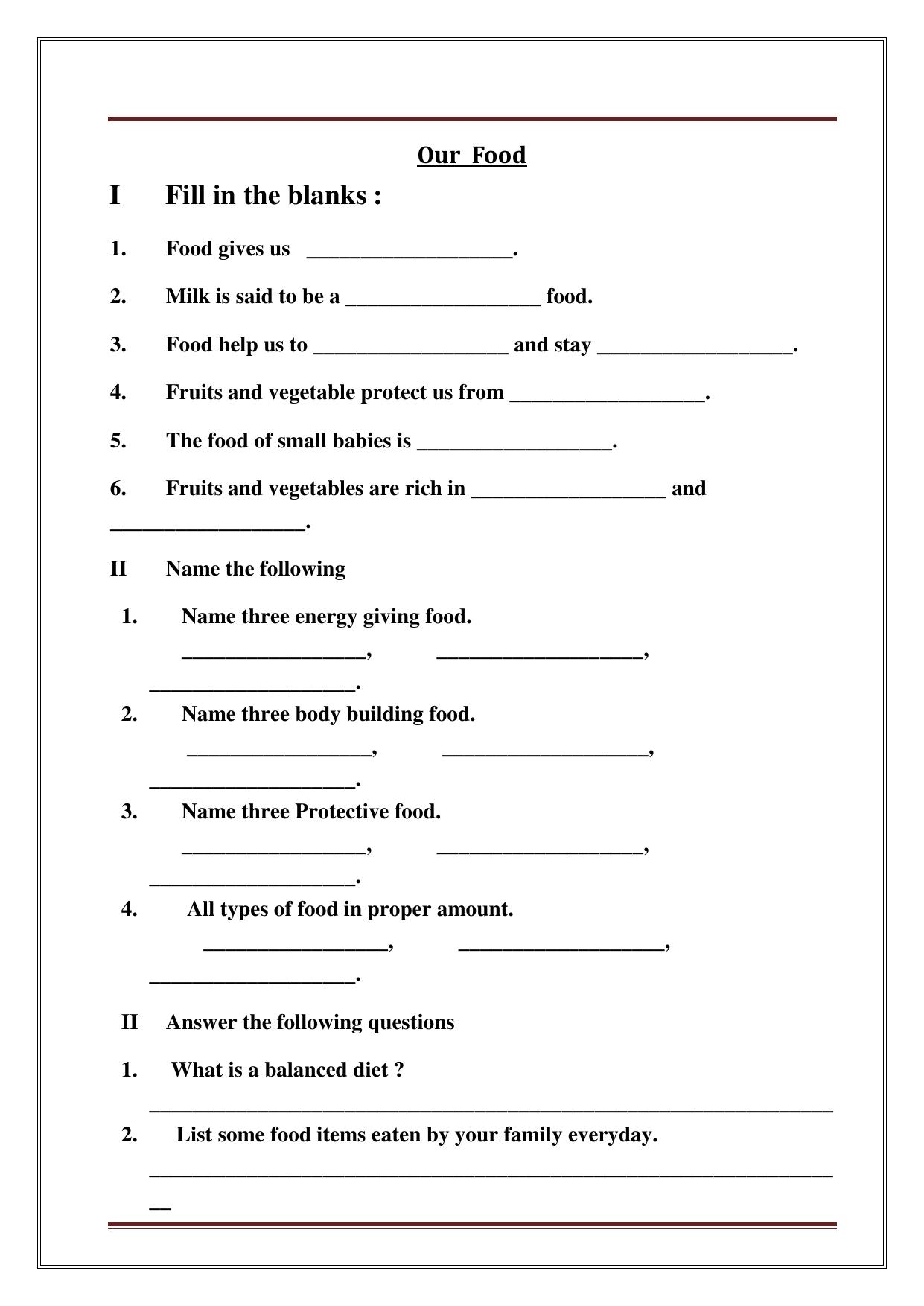 Worksheet for Class 3 Social Science Assignment 10 - Page 33