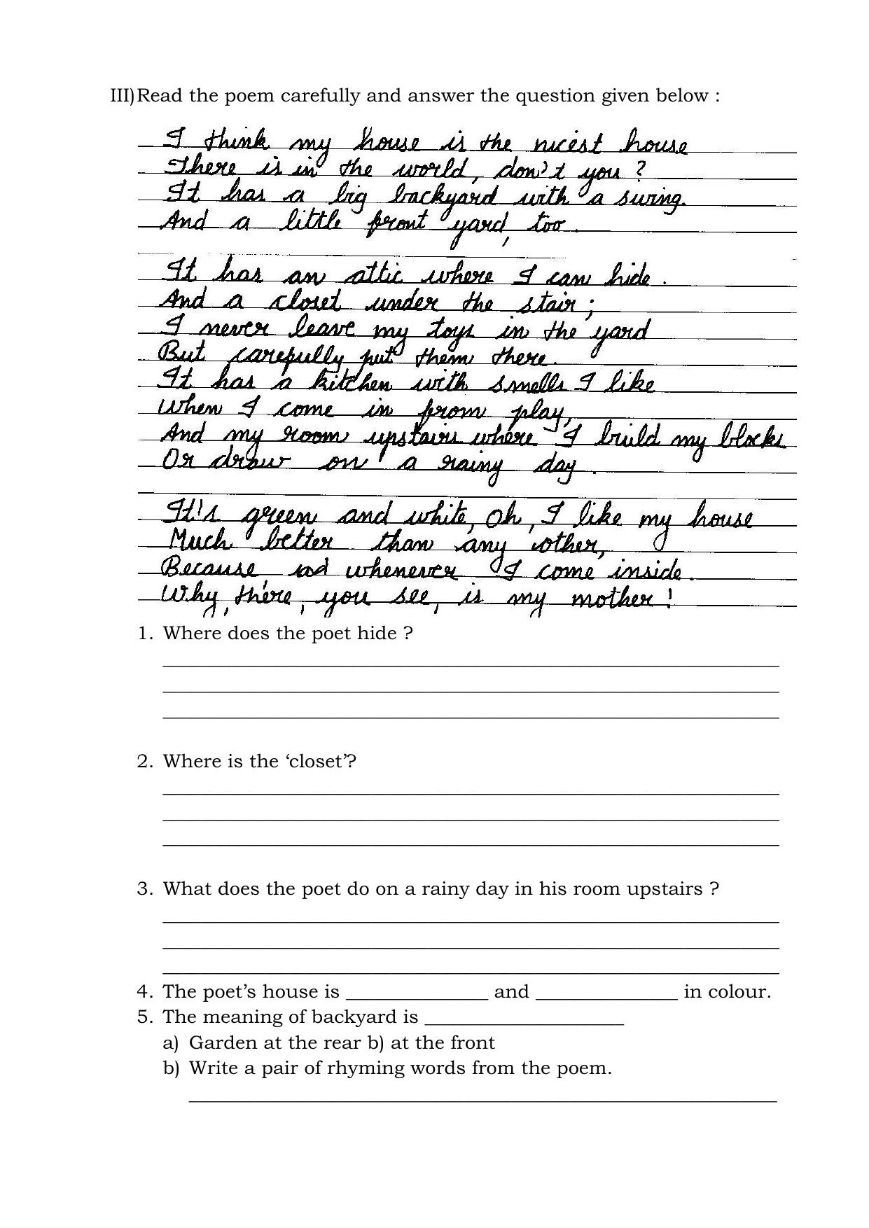 Worksheet for Class 4 English Assignment 101 Leave Application - Page 2