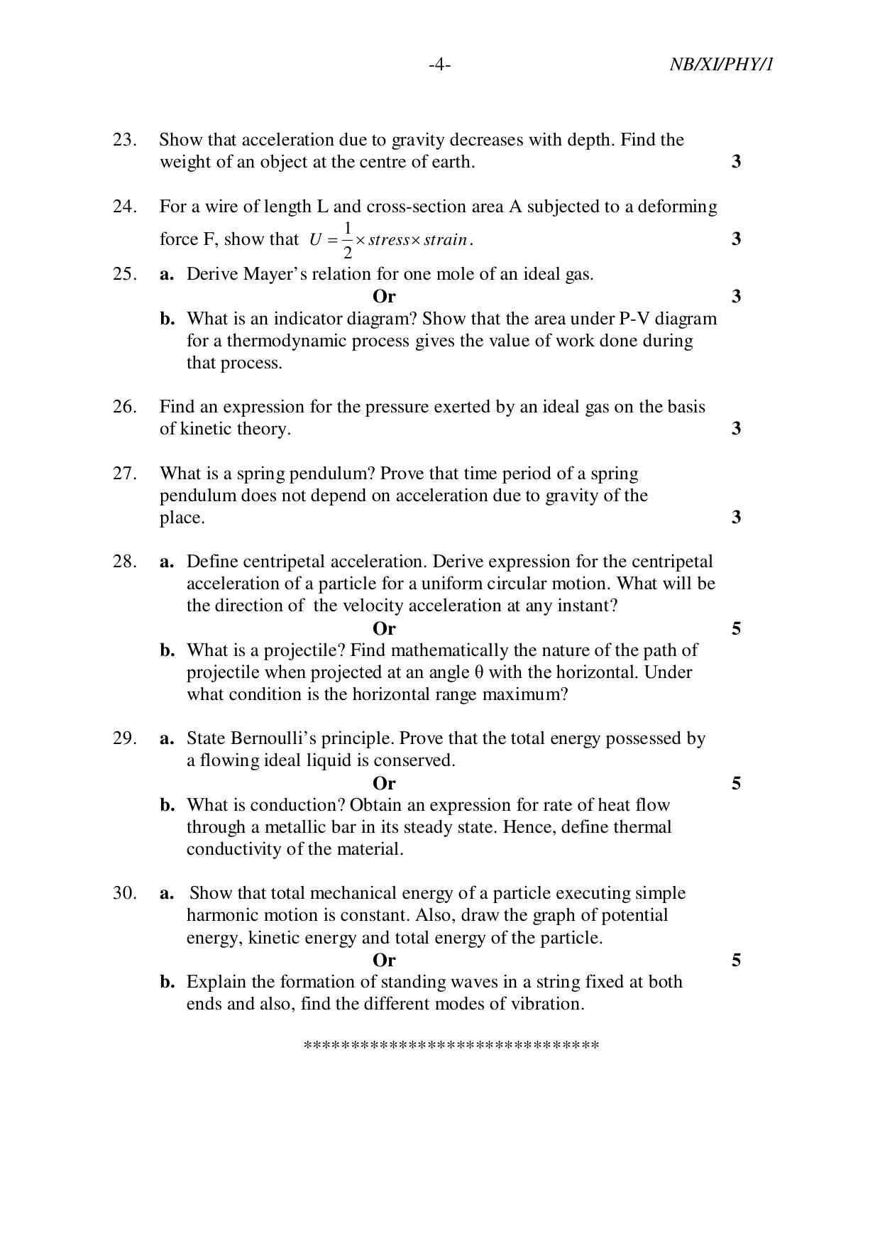 Nagaland Board NBSE 2023 Class 11 Question Paper (All Subjects) - Page 30