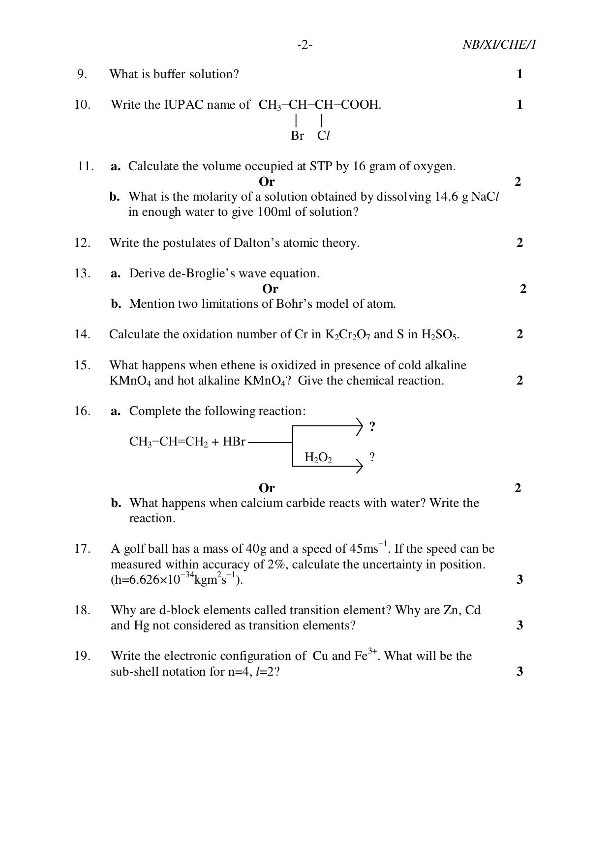 Nagaland Board NBSE 2023 Class 11 Question Paper (All Subjects) - Page 67