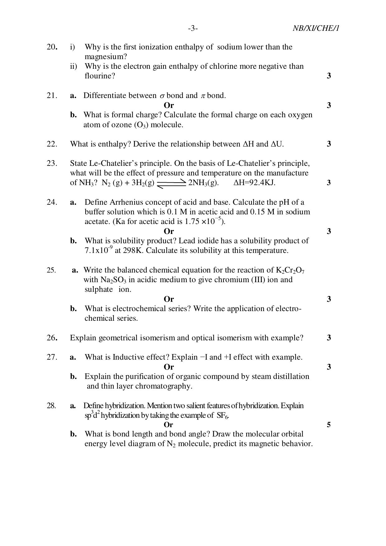 Nagaland Board NBSE 2023 Class 11 Question Paper (All Subjects) - Page 68