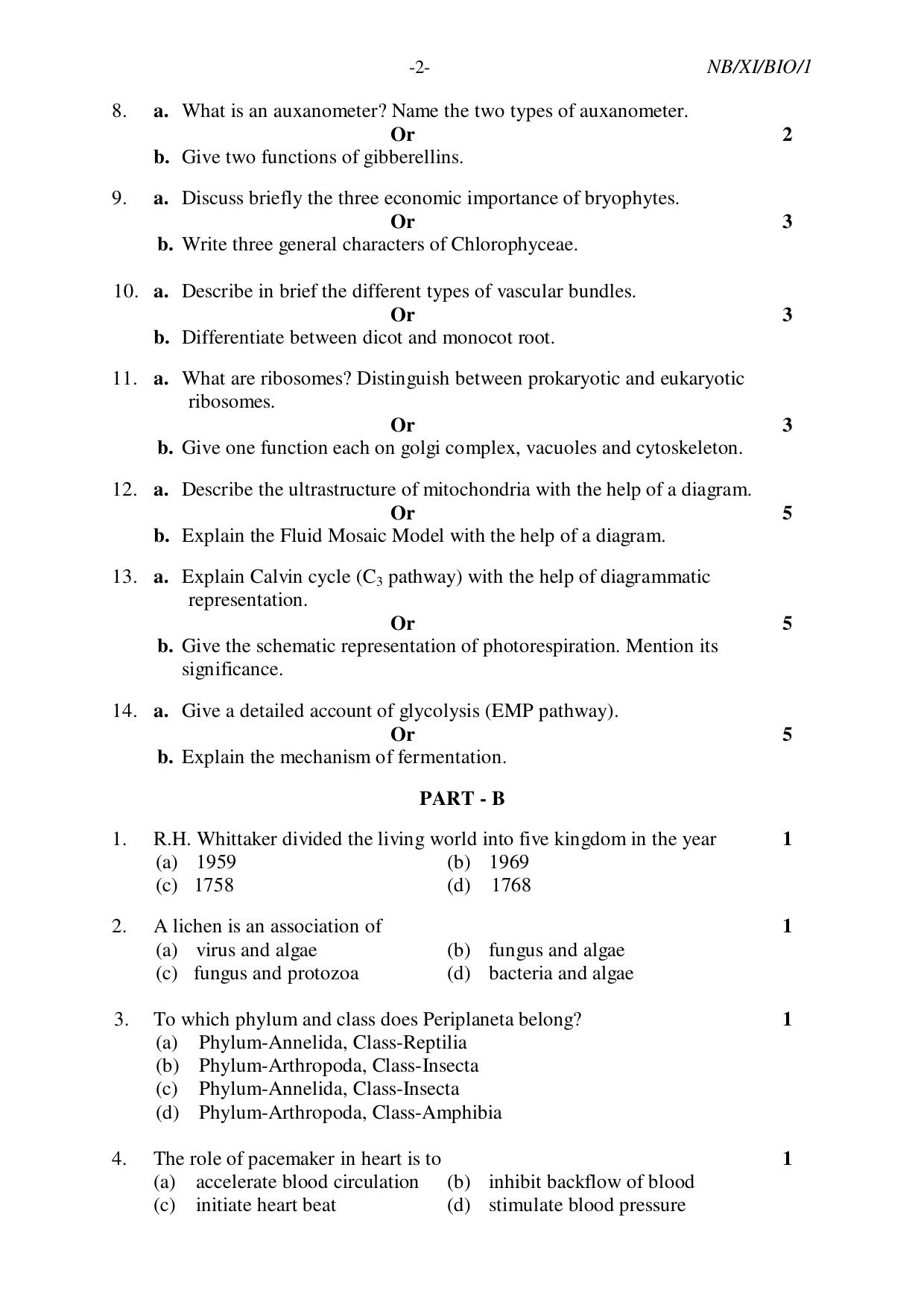 Nagaland Board NBSE 2023 Class 11 Question Paper (All Subjects) - Page 83