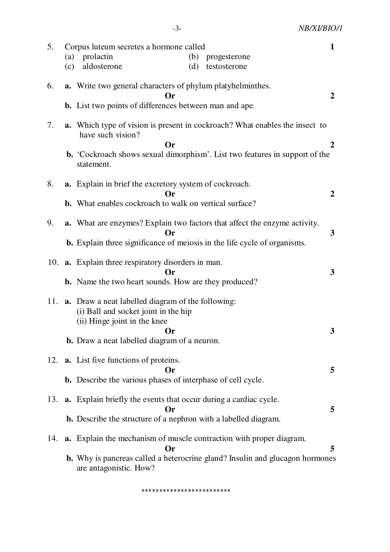 Nagaland Board NBSE 2023 Class 11 Question Paper (All Subjects) - Page 84