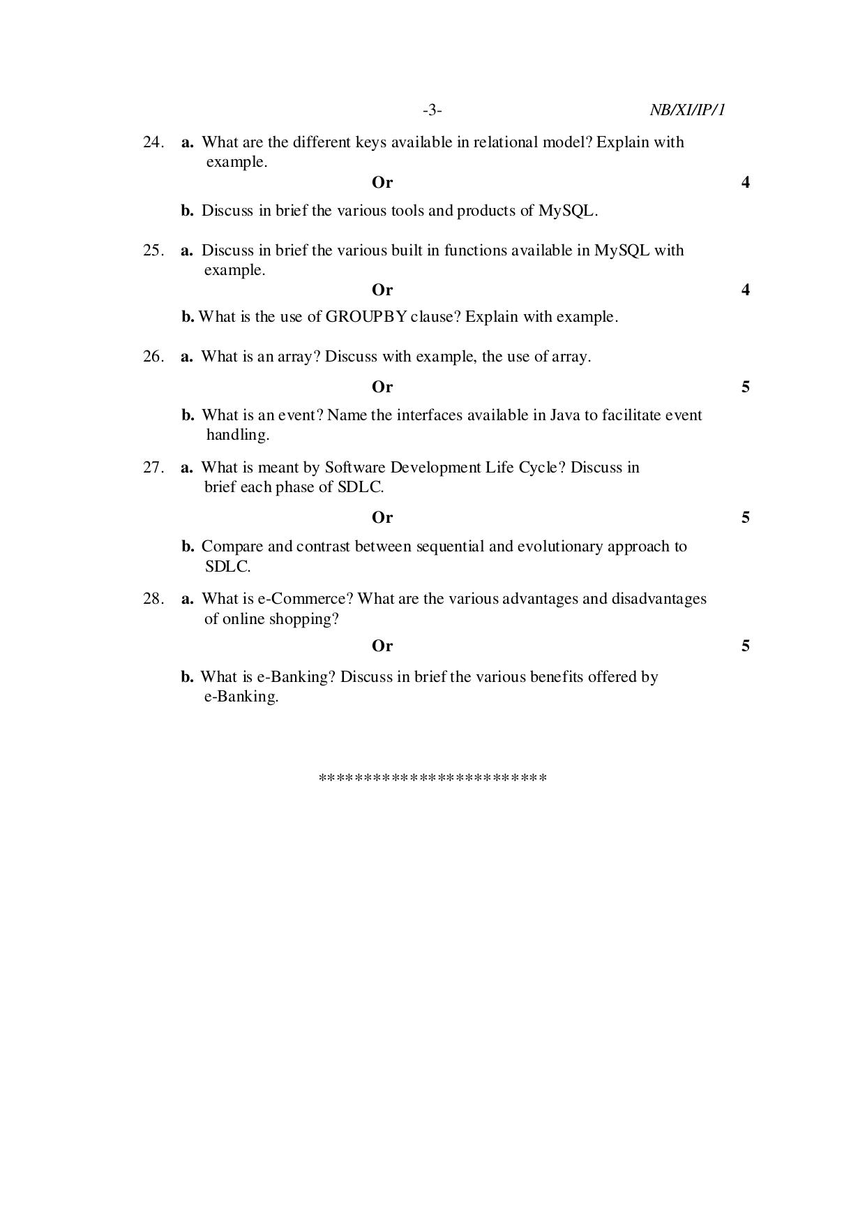 Nagaland Board NBSE 2023 Class 11 Question Paper (All Subjects) - Page 90
