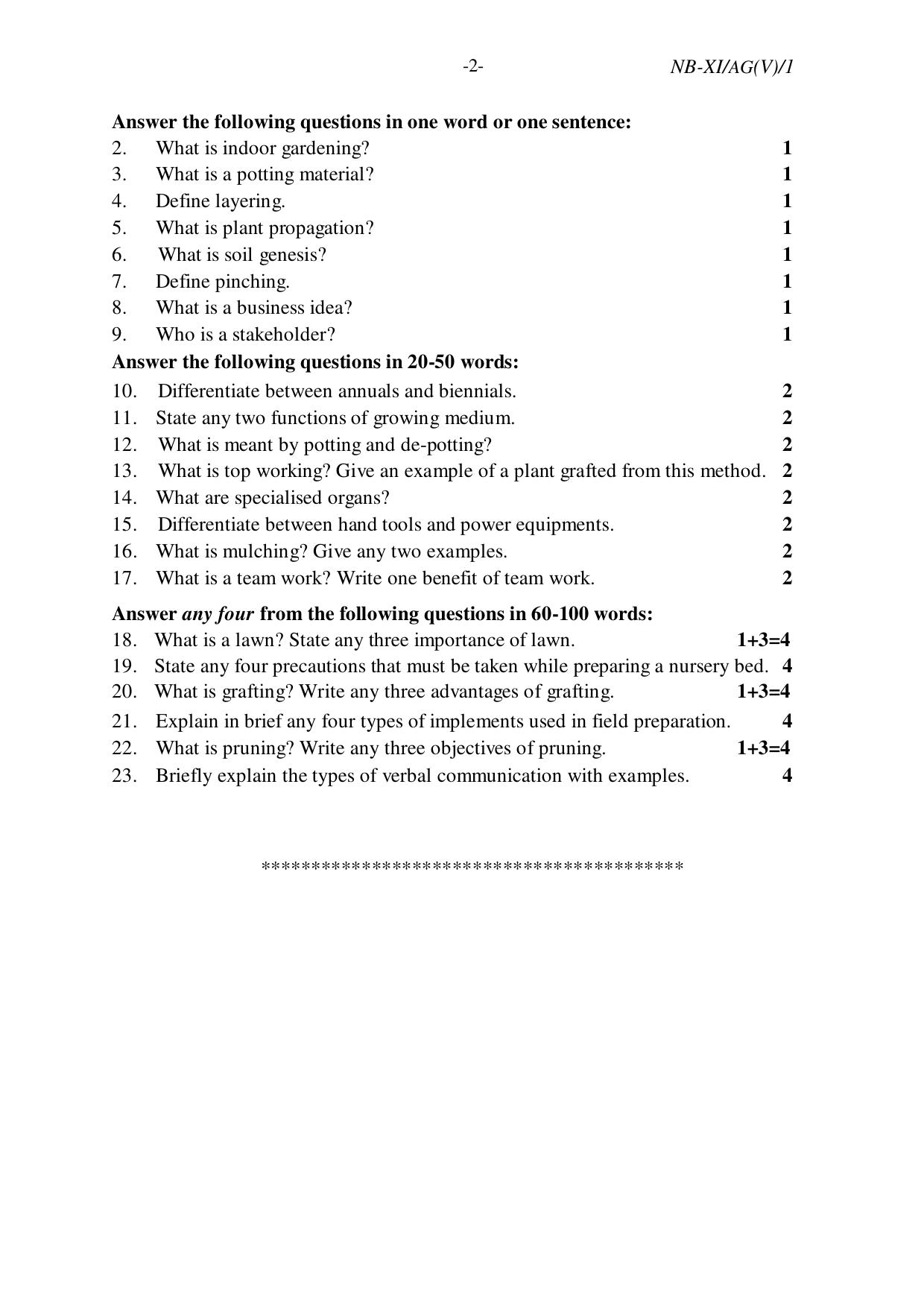 Nagaland Board NBSE 2023 Class 11 Question Paper (All Subjects) - Page 112