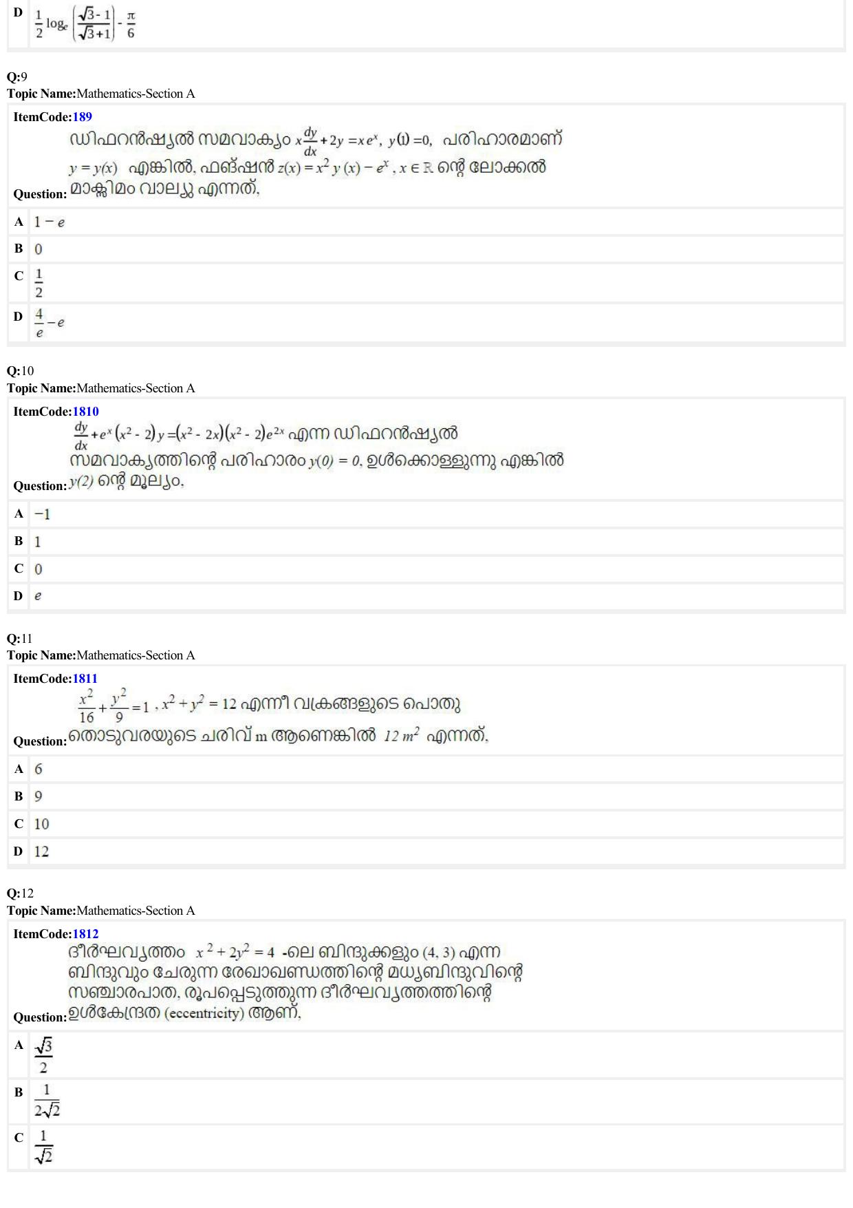 JEE Mains 2022: BTech Malayalam (Shift 2) 26-06-2022 Question Paper - Page 3