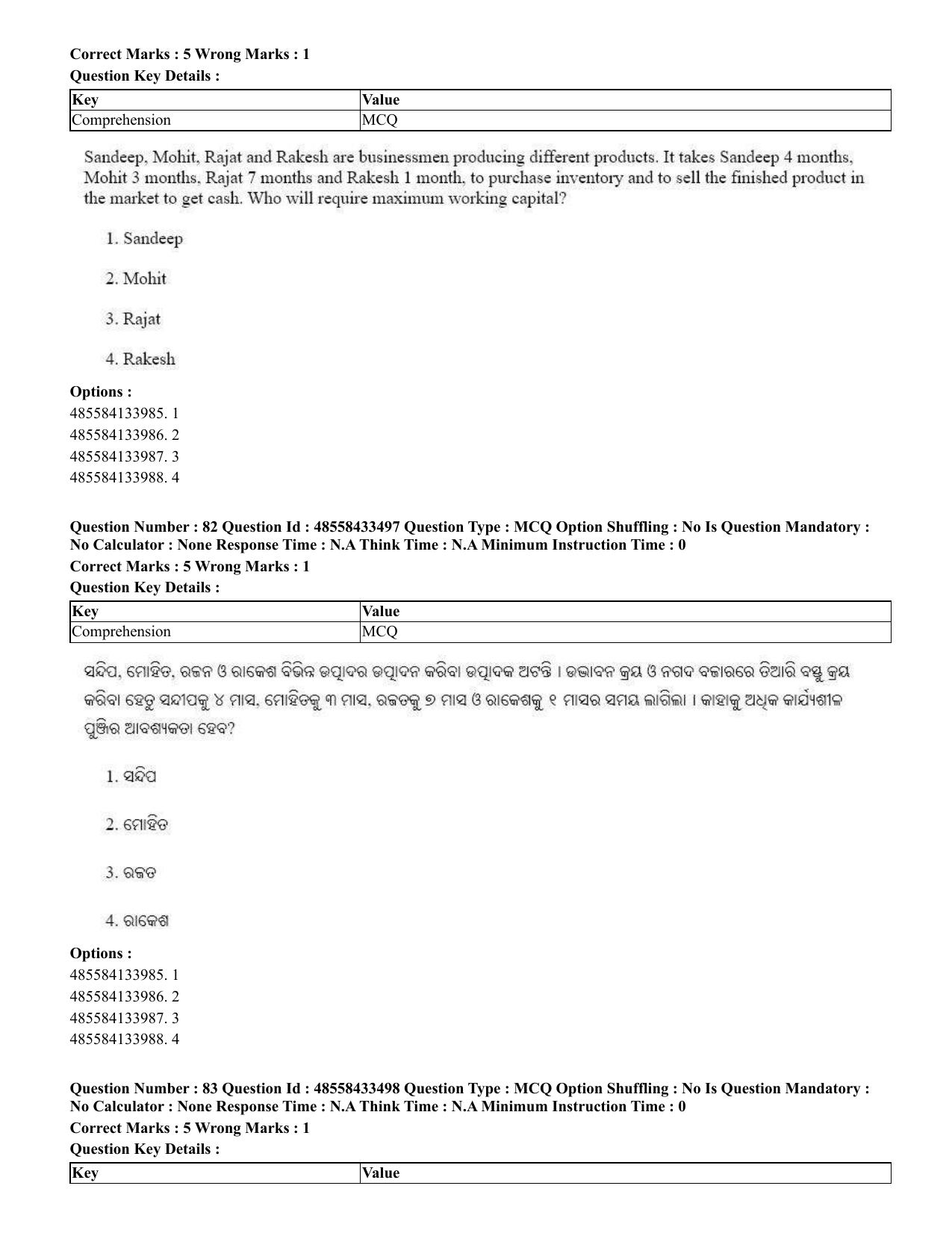 CUET 2023 English Odia Shift 1 Question Papers - 18 June 2023 - Page 70