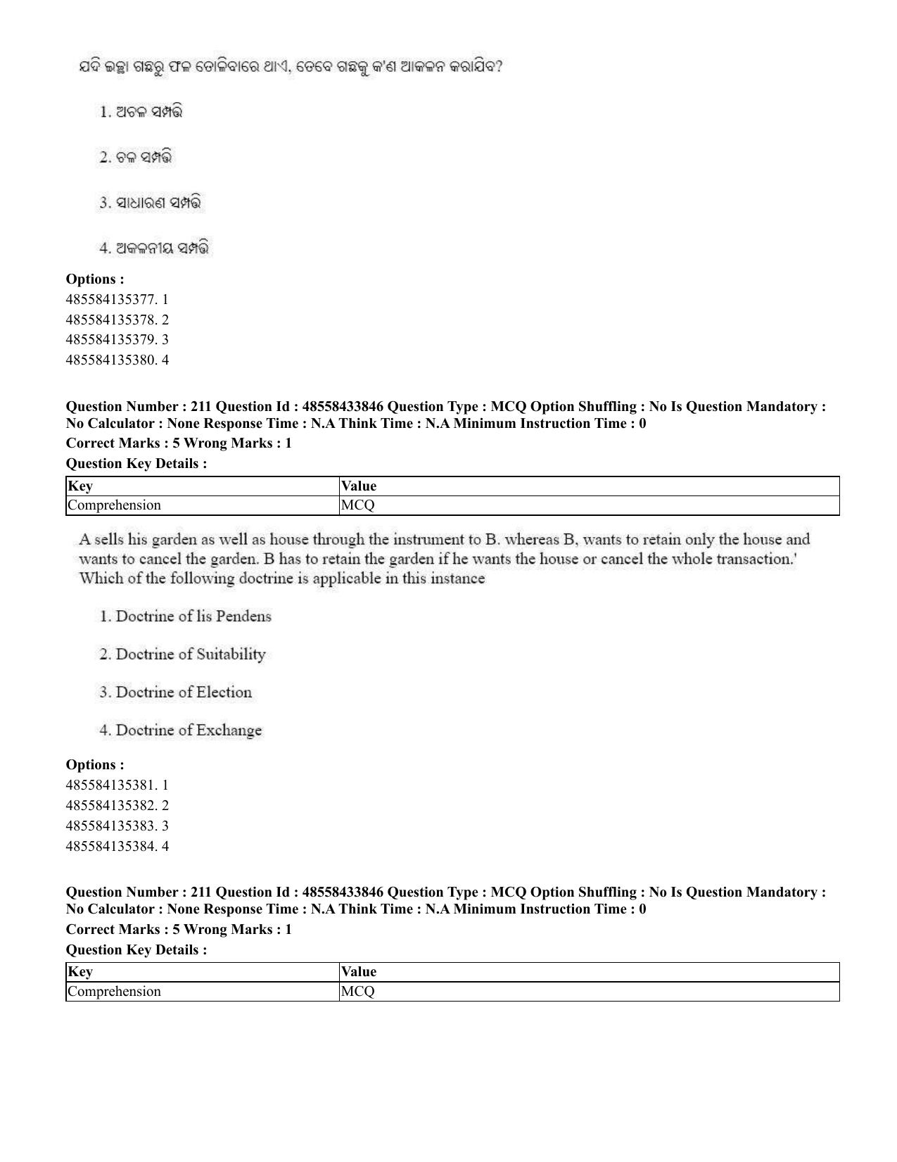 CUET 2023 English Odia Shift 1 Question Papers - 18 June 2023 - Page 169