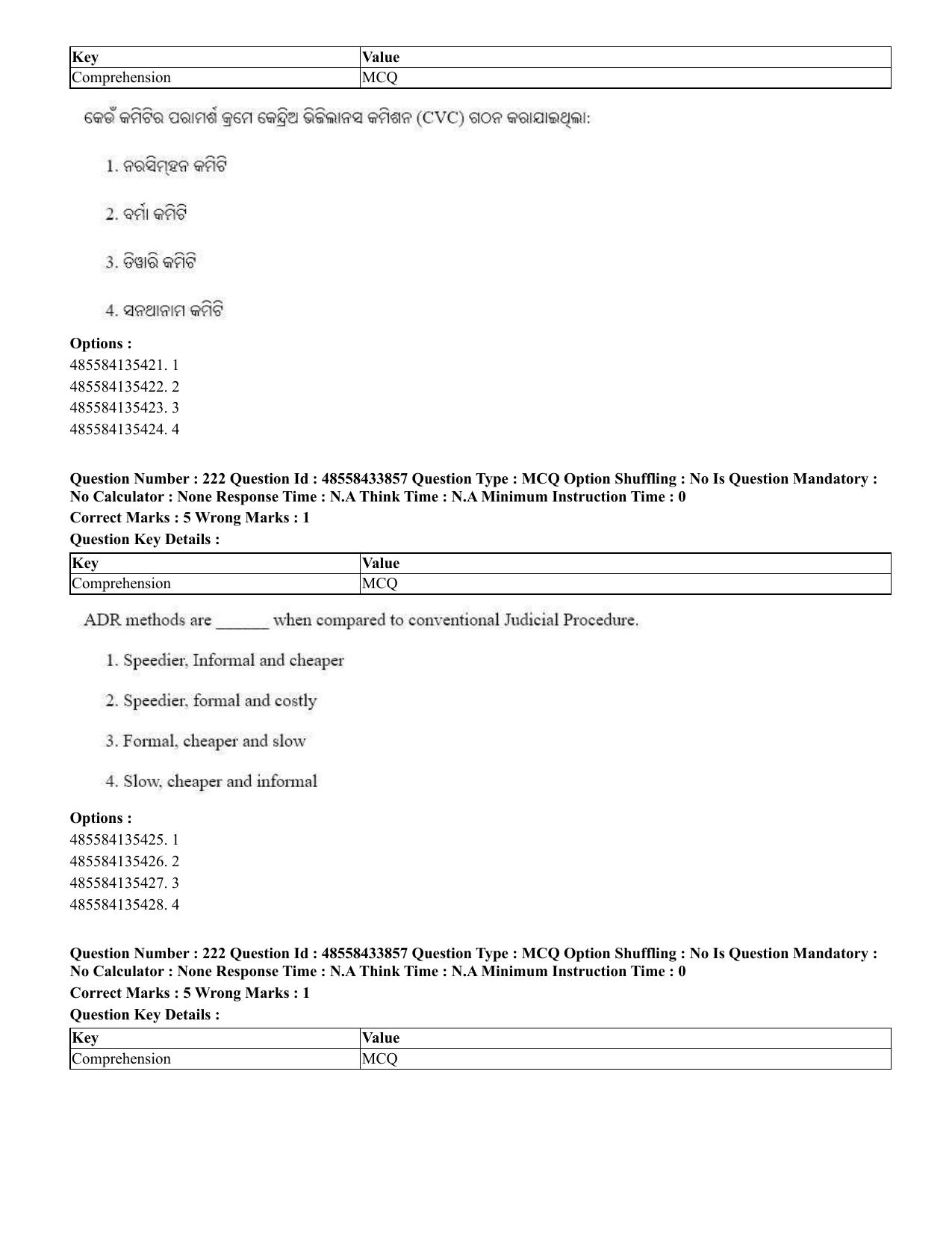 CUET 2023 English Odia Shift 1 Question Papers - 18 June 2023 - Page 181