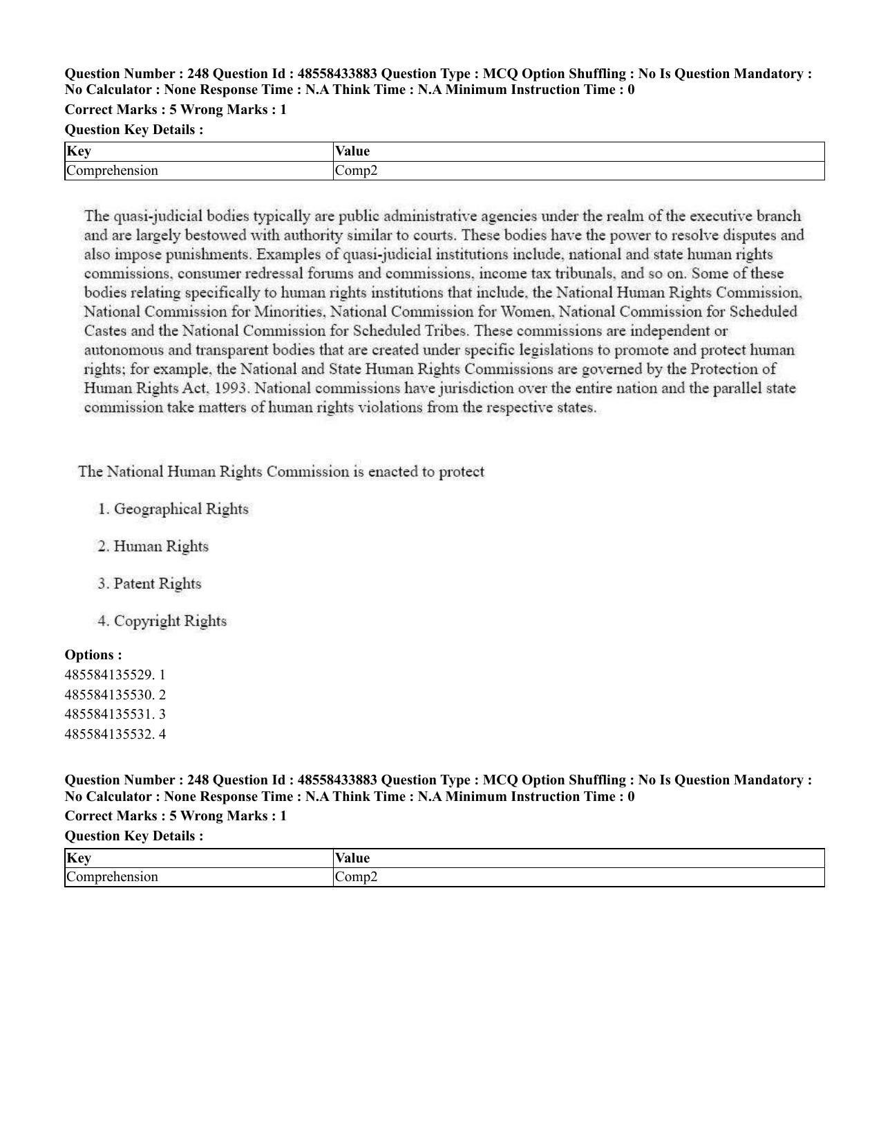 CUET 2023 English Odia Shift 1 Question Papers - 18 June 2023 - Page 211