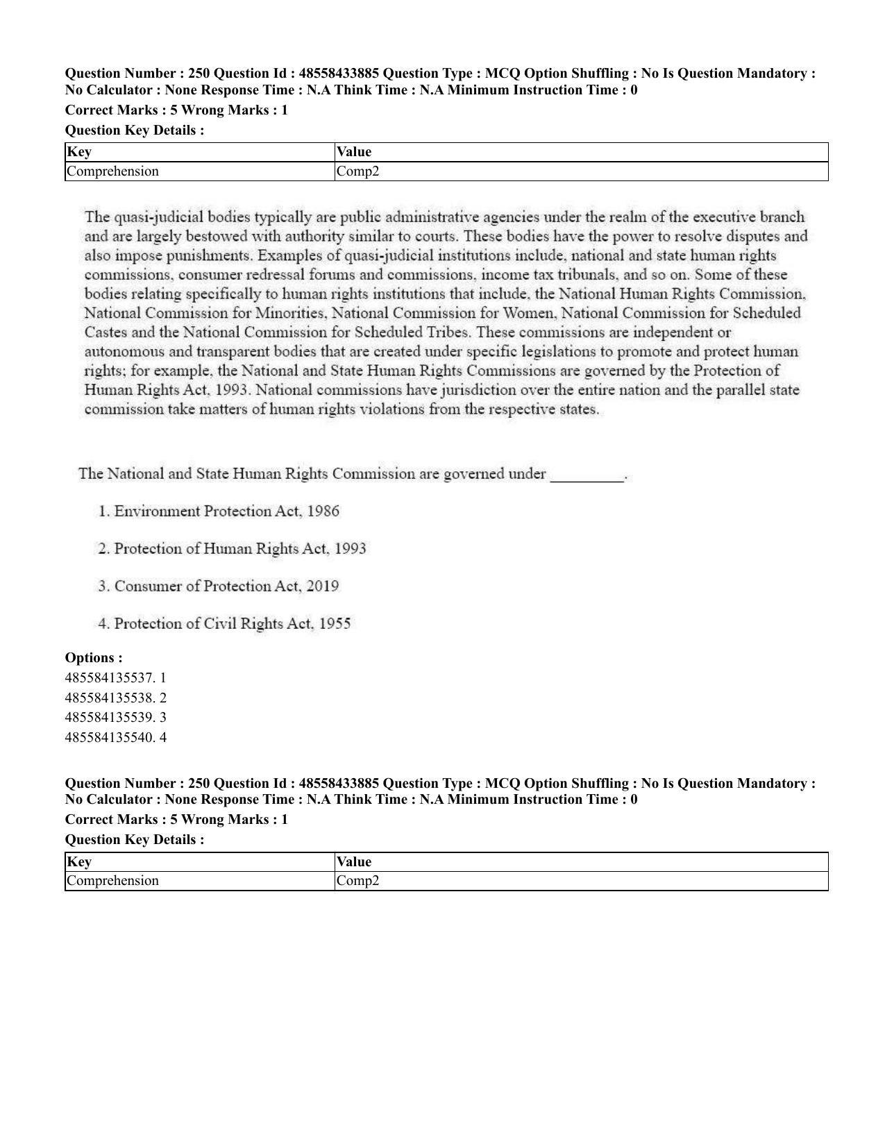 CUET 2023 English Odia Shift 1 Question Papers - 18 June 2023 - Page 214