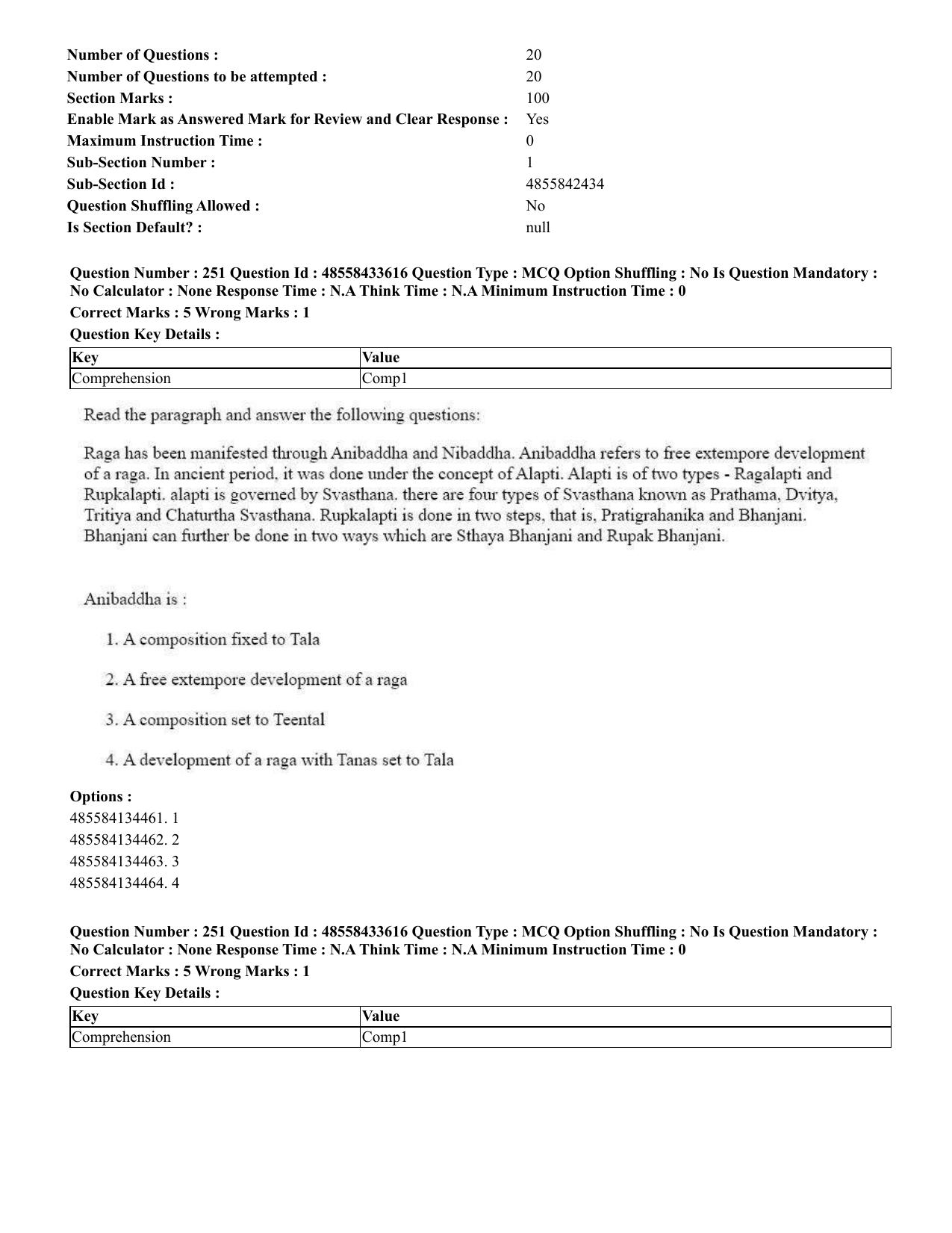 CUET 2023 English Odia Shift 1 Question Papers - 18 June 2023 - Page 216