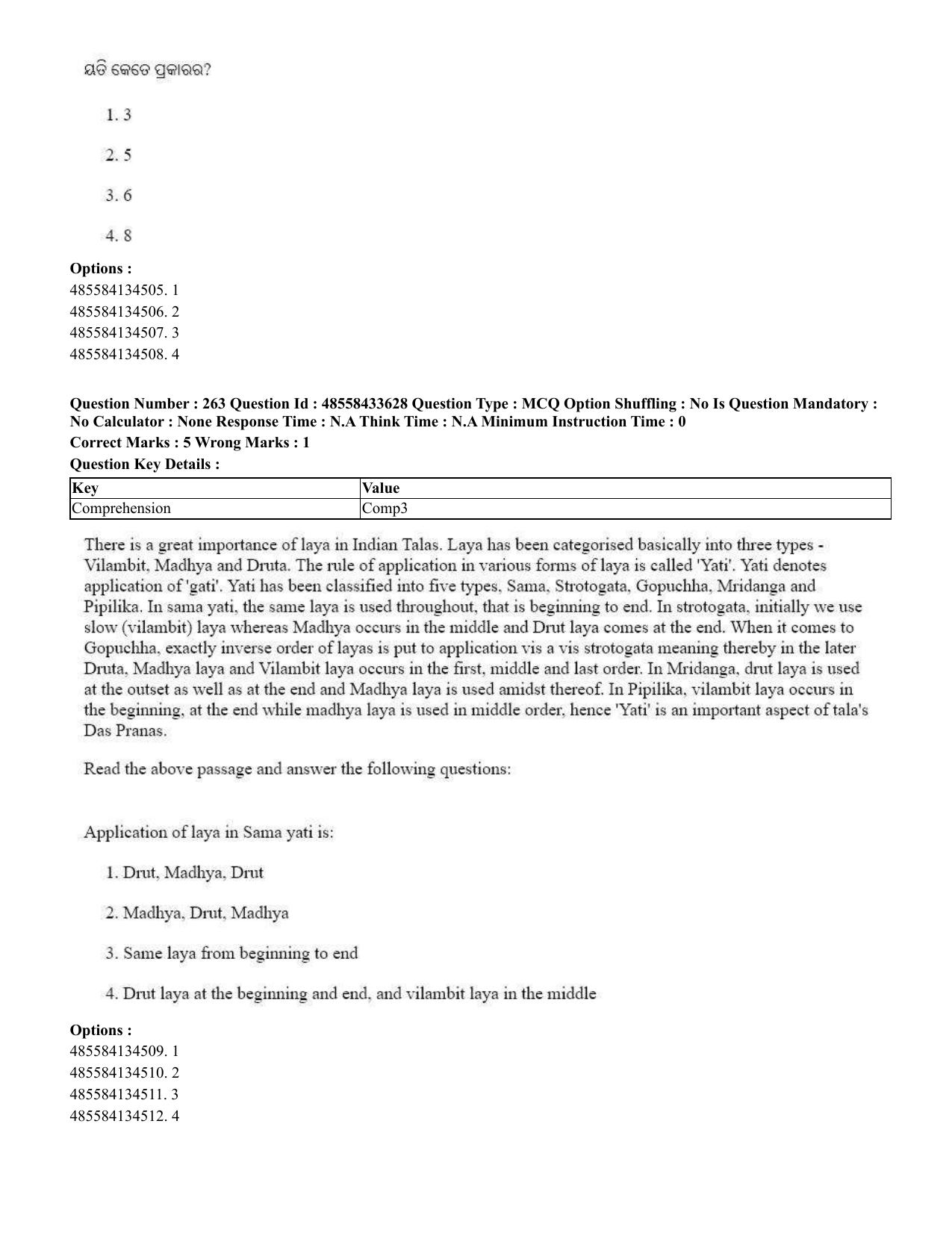 CUET 2023 English Odia Shift 1 Question Papers - 18 June 2023 - Page 233