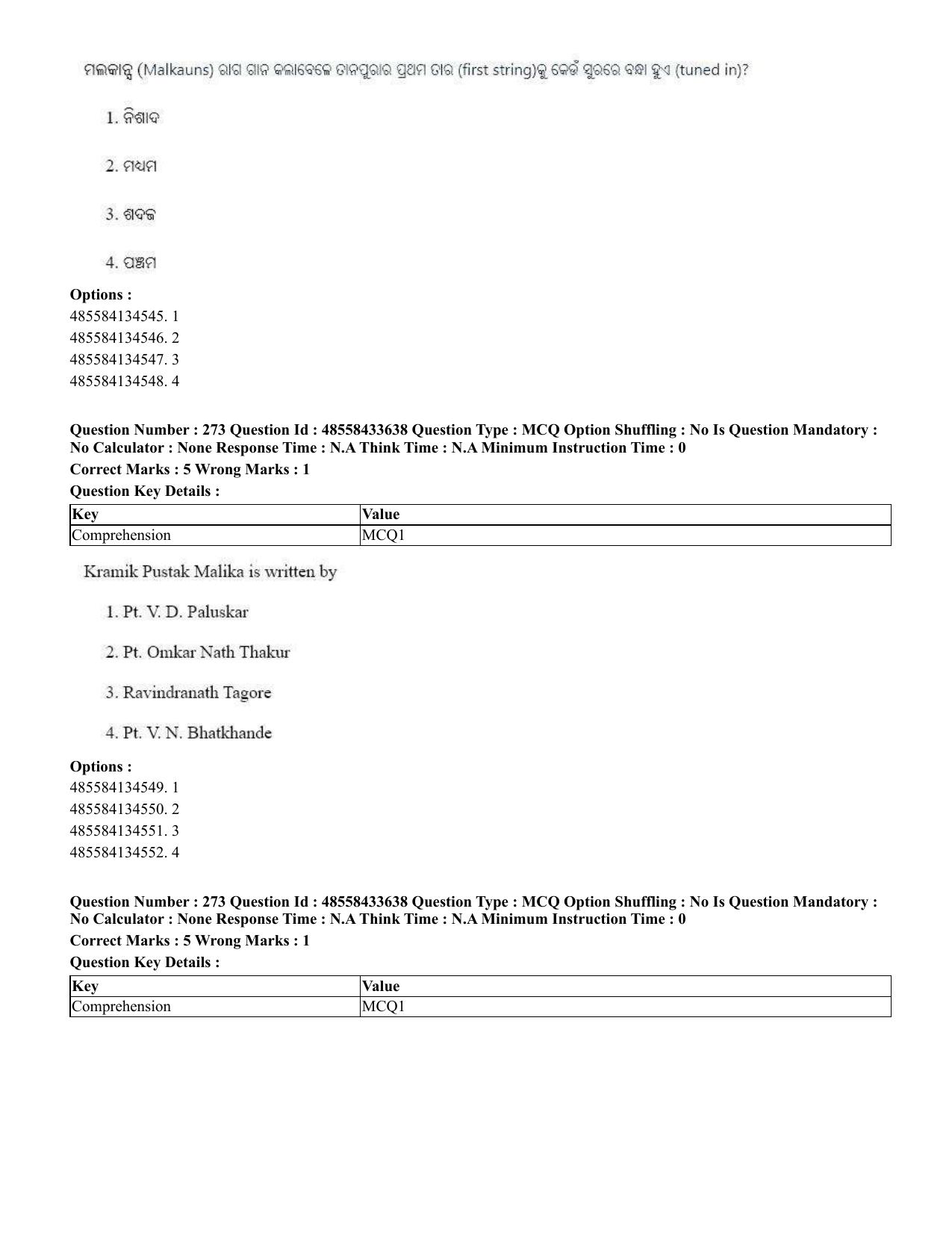 CUET 2023 English Odia Shift 1 Question Papers - 18 June 2023 - Page 250