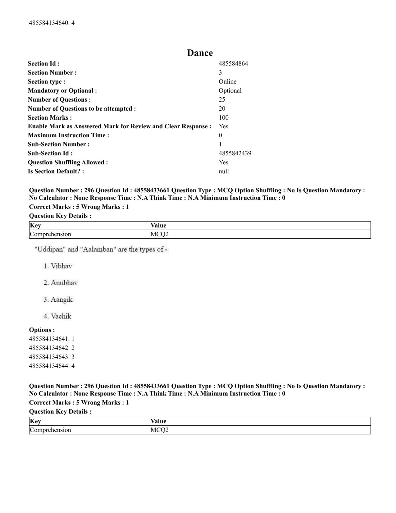 CUET 2023 English Odia Shift 1 Question Papers - 18 June 2023 - Page 275