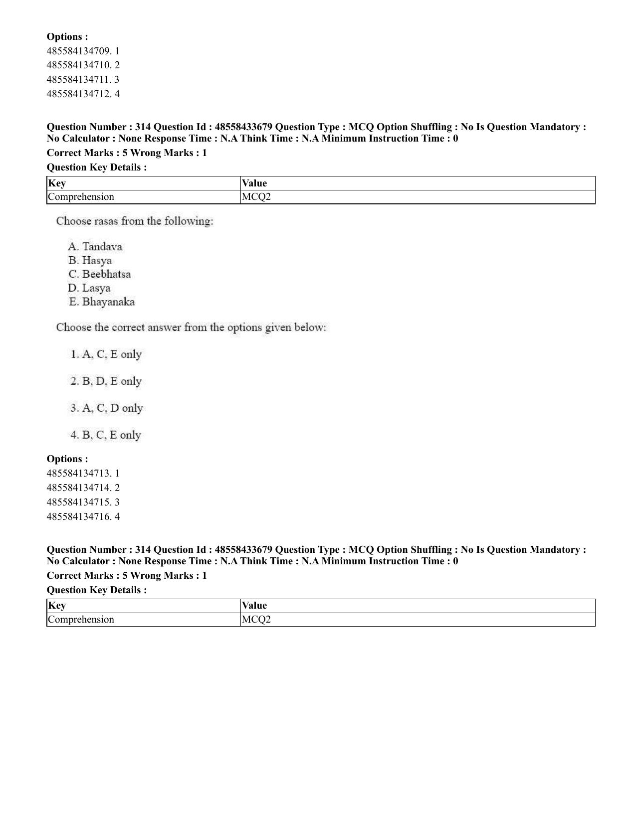 CUET 2023 English Odia Shift 1 Question Papers - 18 June 2023 - Page 294