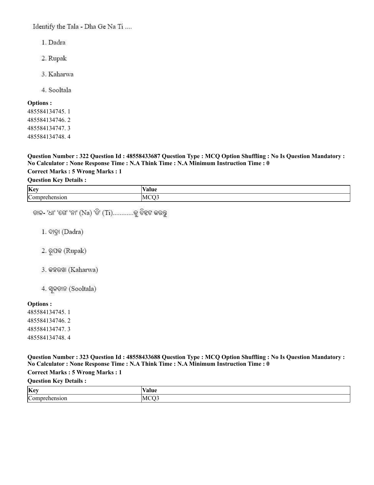 CUET 2023 English Odia Shift 1 Question Papers - 18 June 2023 - Page 305