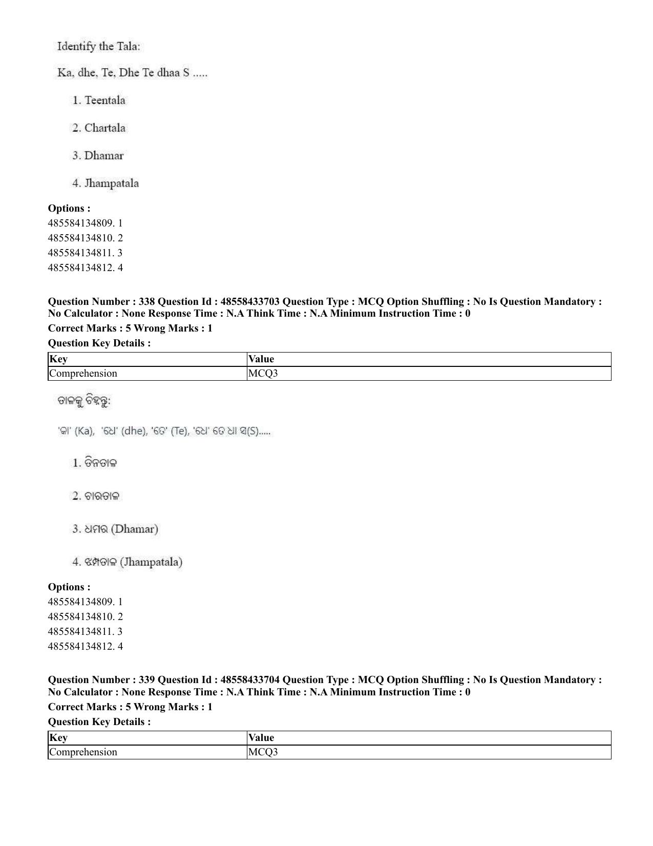 CUET 2023 English Odia Shift 1 Question Papers - 18 June 2023 - Page 321