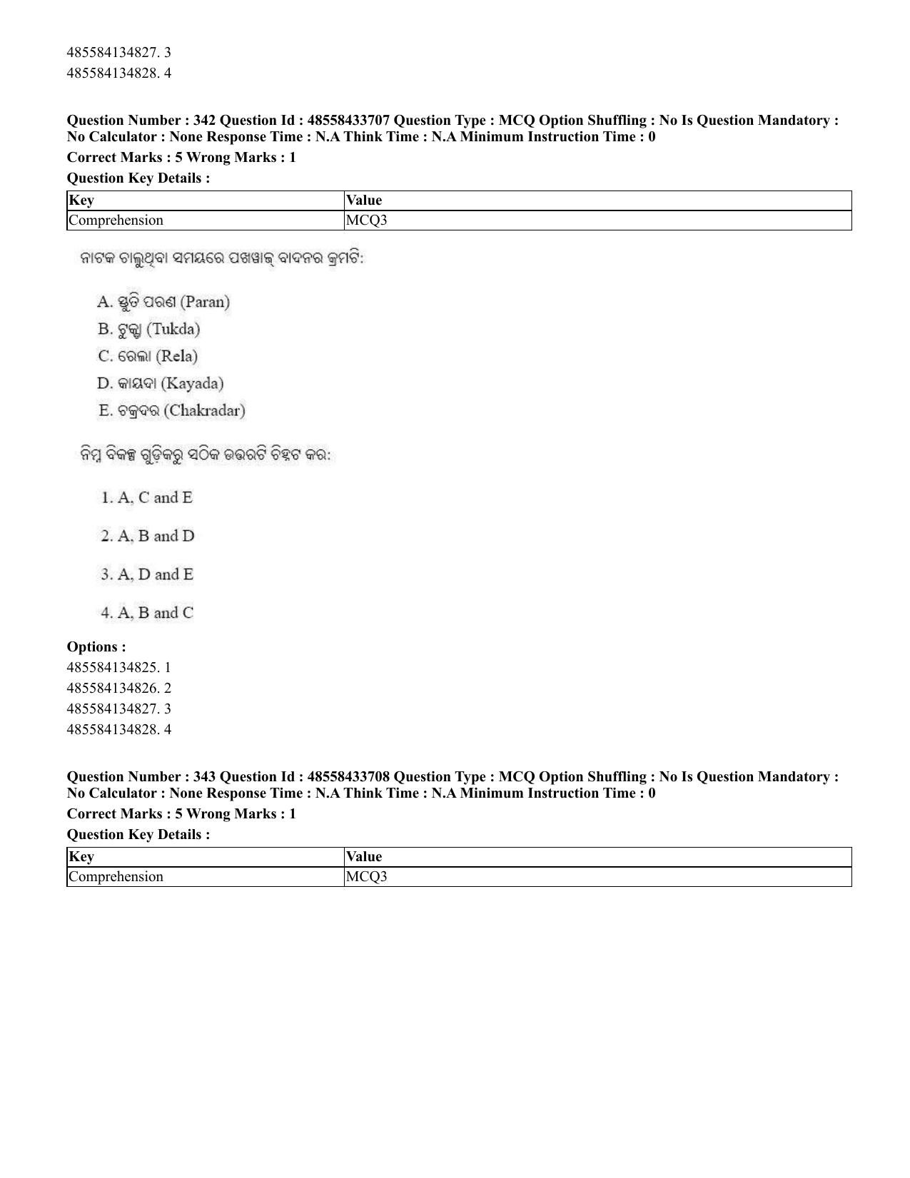 CUET 2023 English Odia Shift 1 Question Papers - 18 June 2023 - Page 326