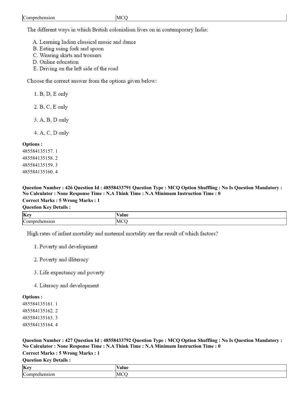 CUET 2023 English Odia Shift 1 Question Papers - 18 June 2023 - Page 390