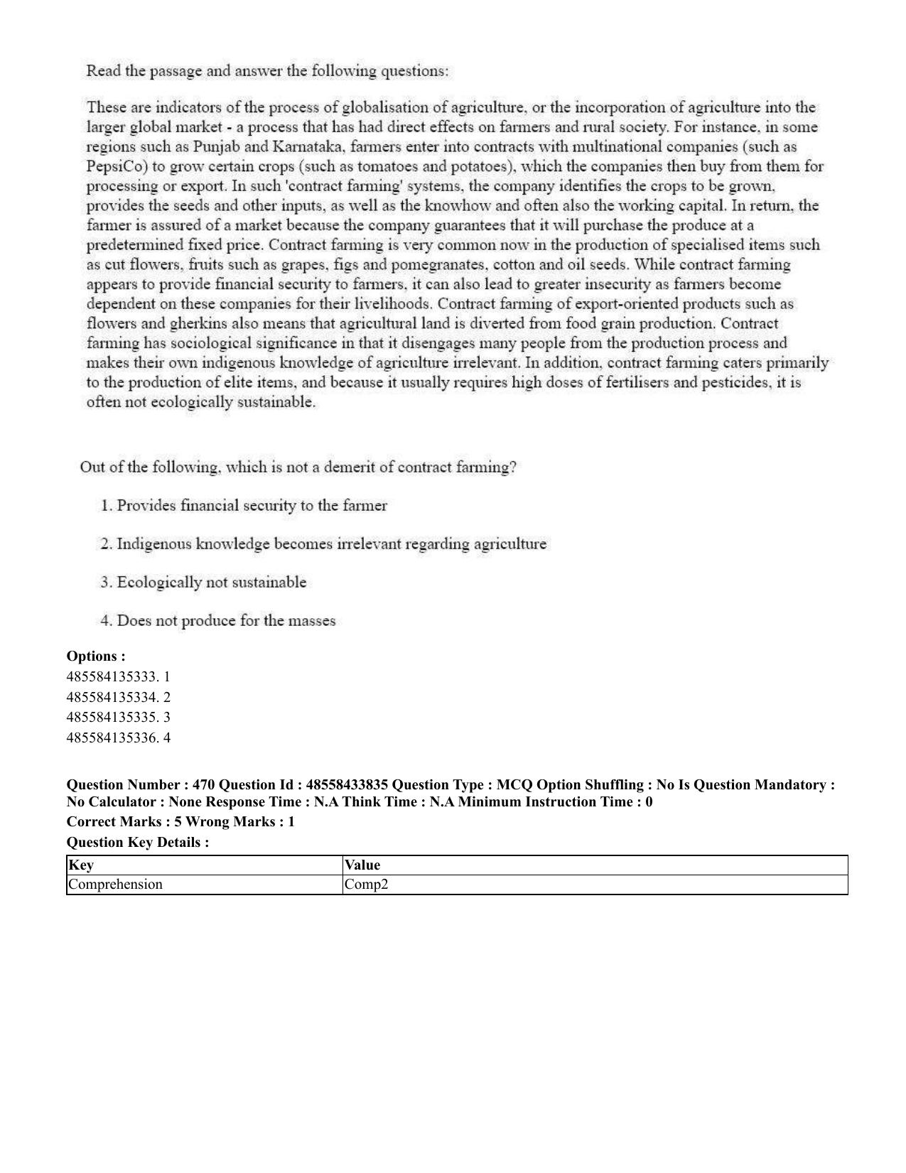 CUET 2023 English Odia Shift 1 Question Papers - 18 June 2023 - Page 415