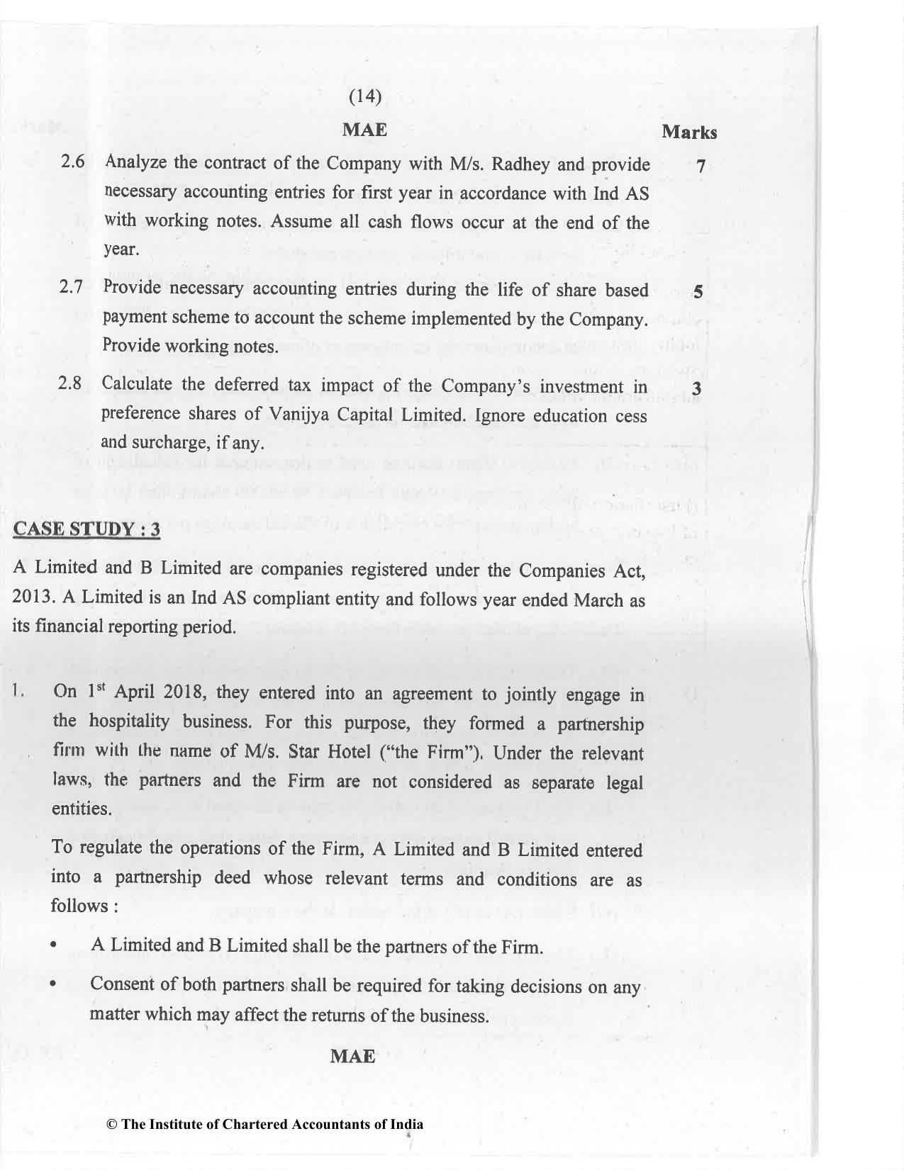 CA Final Jan 2021 Question Paper - Paper 6E – Global Financial Reporting Standards - Page 14
