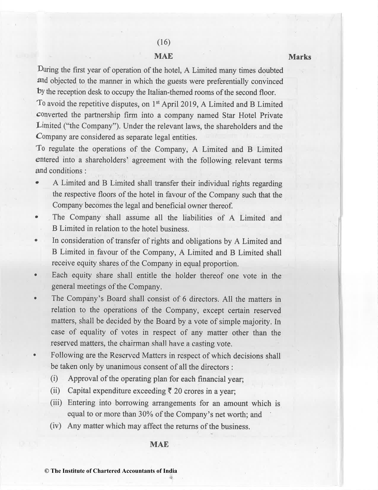 CA Final Jan 2021 Question Paper - Paper 6E – Global Financial Reporting Standards - Page 16