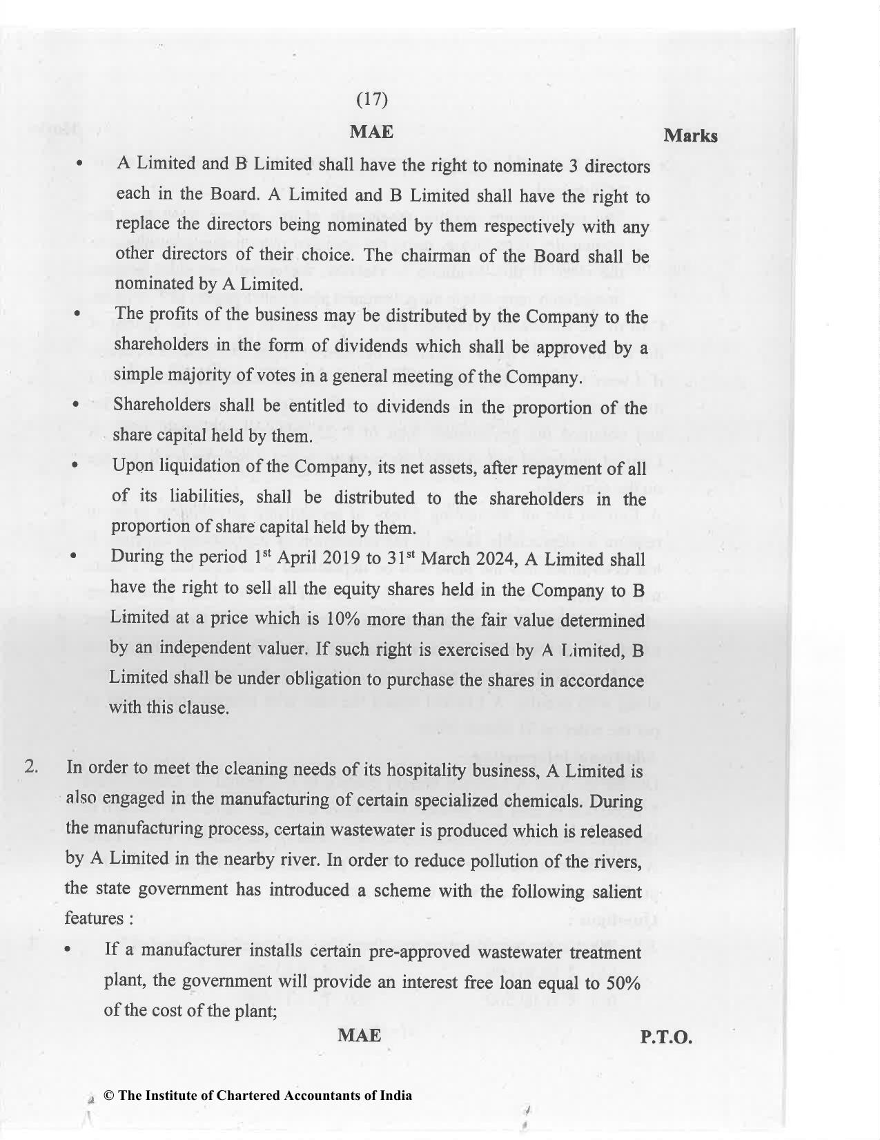 CA Final Jan 2021 Question Paper - Paper 6E – Global Financial Reporting Standards - Page 17