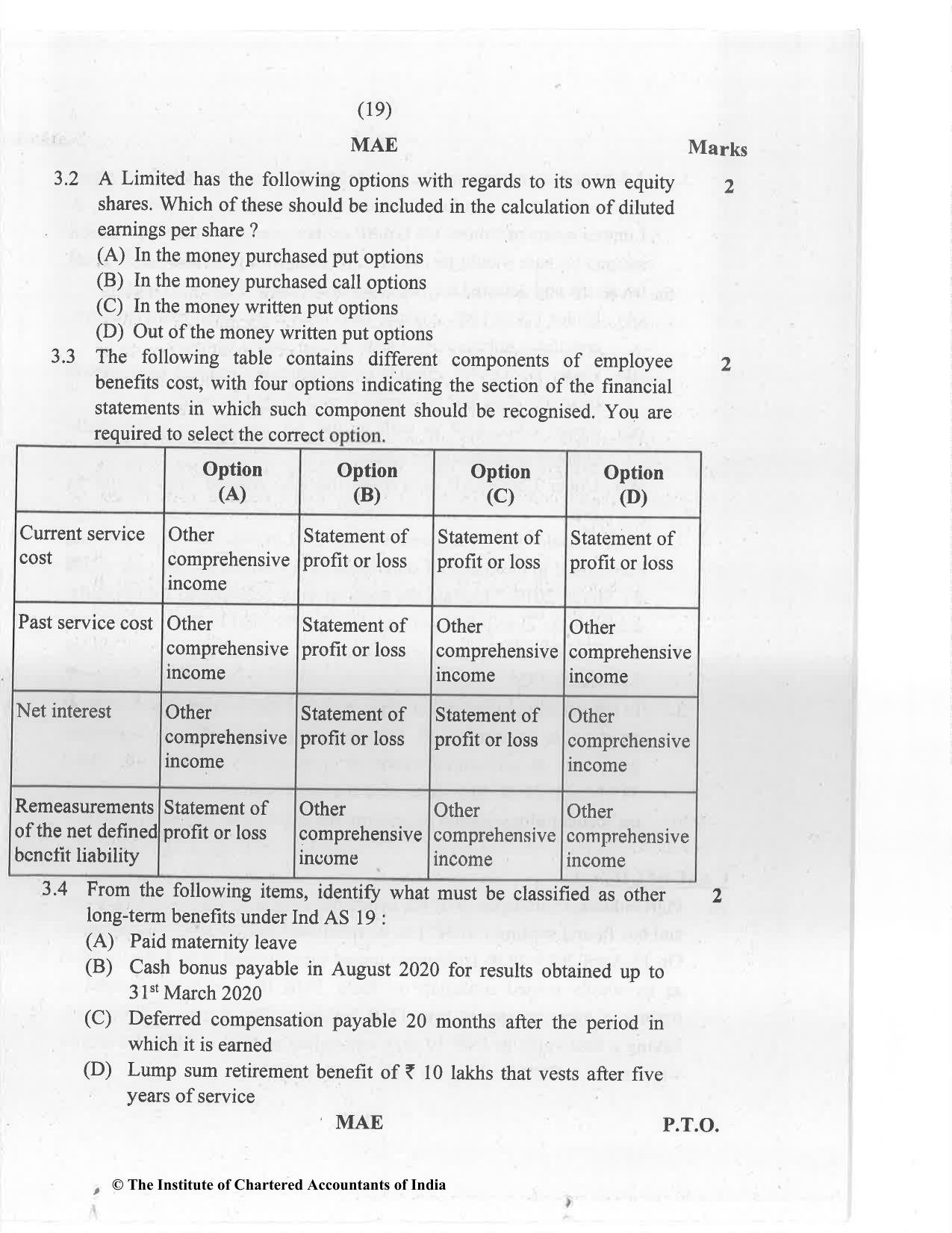 CA Final Jan 2021 Question Paper - Paper 6E – Global Financial Reporting Standards - Page 19