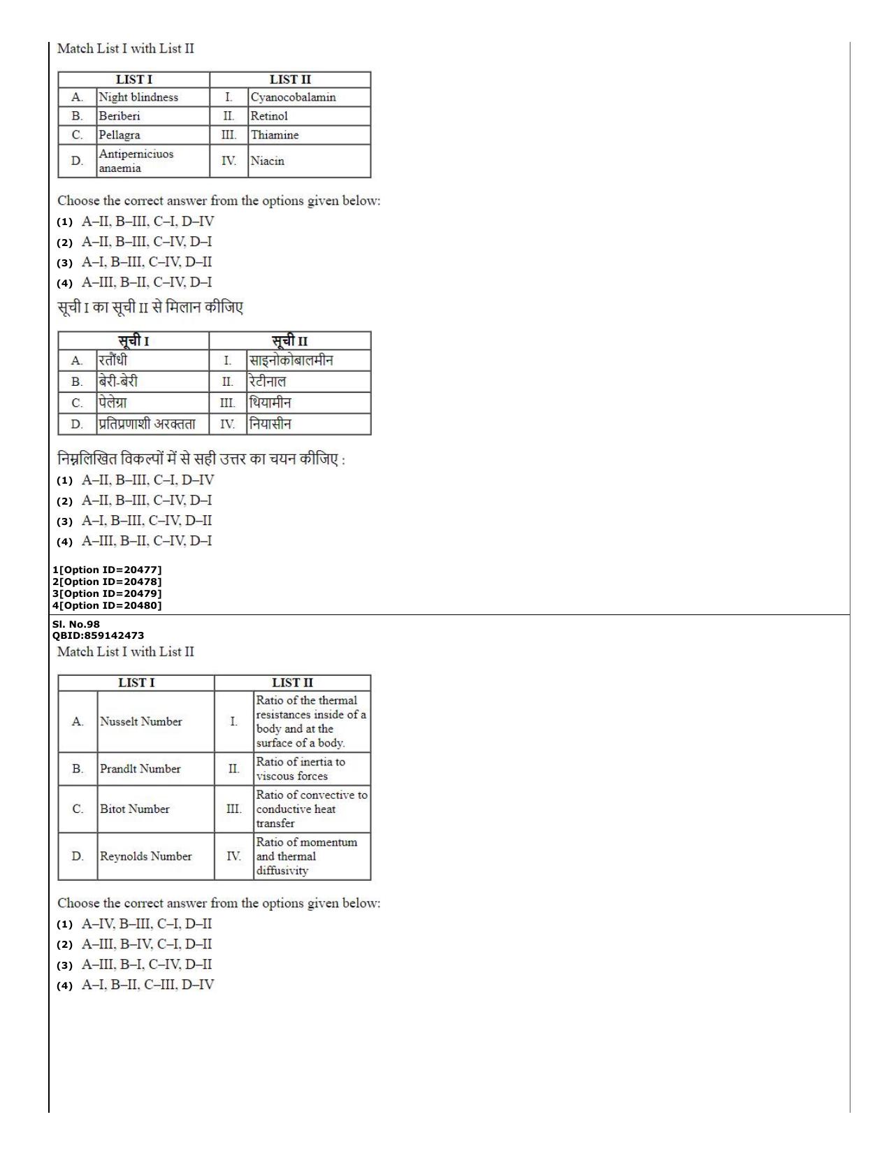 CUET (PG) 2022: PGQP-08 Food Engg (07-09-2022) Question Paper - Page 34