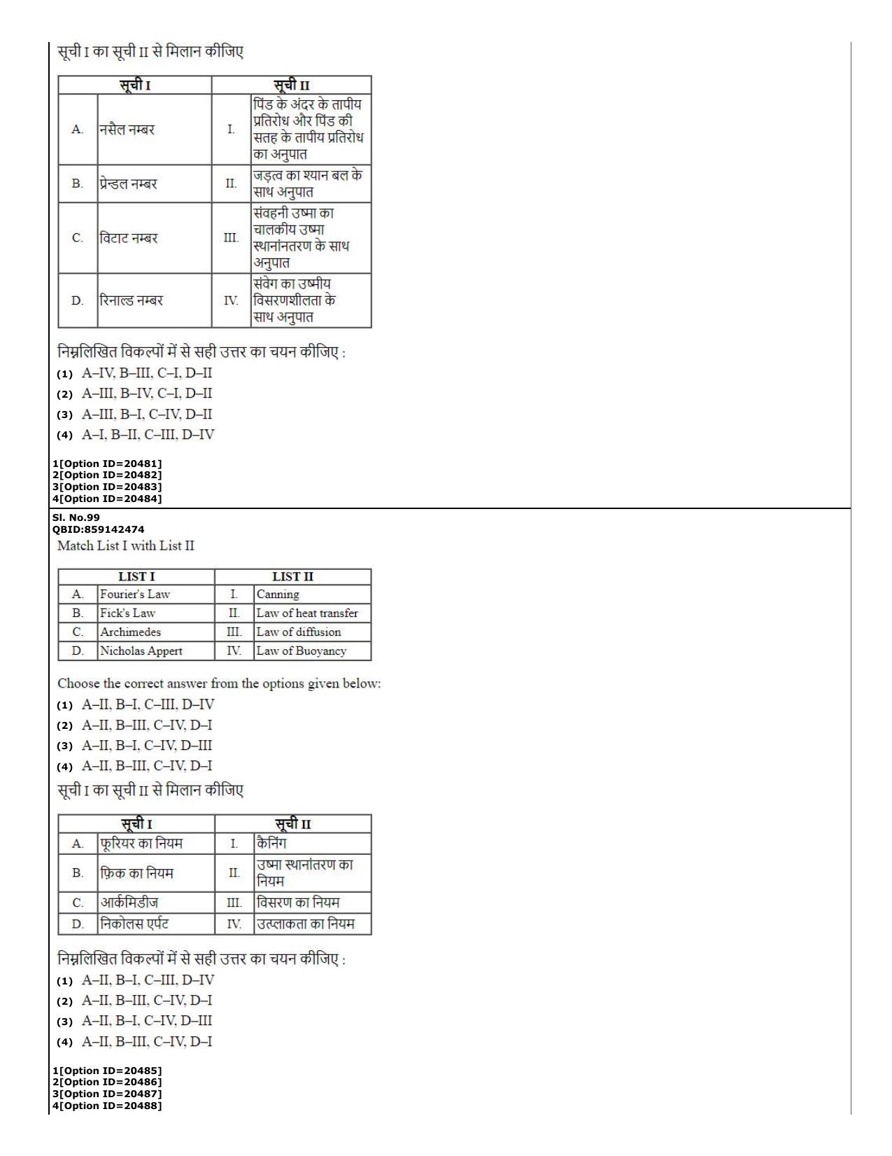 CUET (PG) 2022: PGQP-08 Food Engg (07-09-2022) Question Paper - Page 35