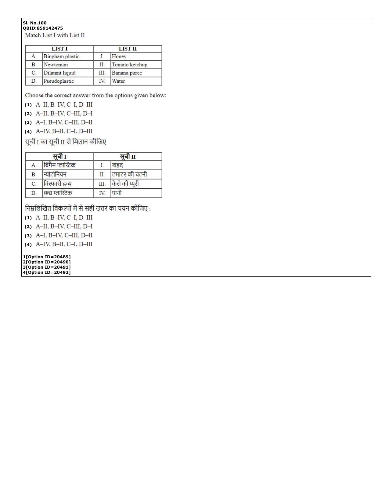 CUET (PG) 2022: PGQP-08 Food Engg (07-09-2022) Question Paper - Page 36