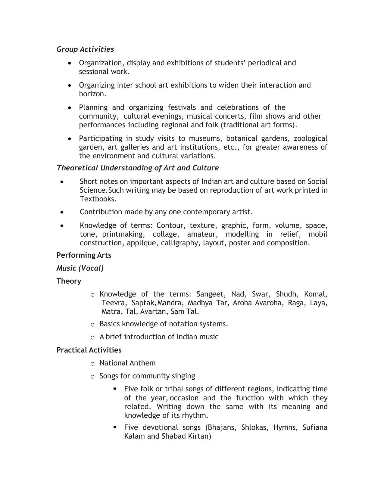 CBSE Class 9 & 10 Syllabus 2022-23 - Art Education - Page 5