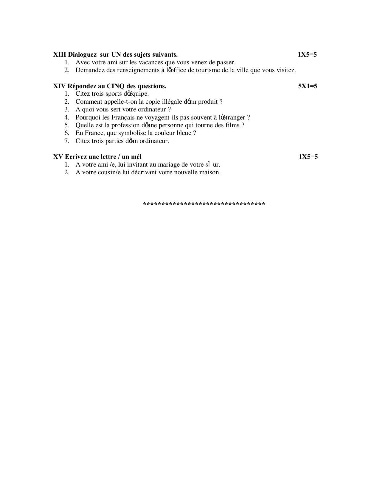 Karnataka 2nd PUC Question Bank for French - Page 3
